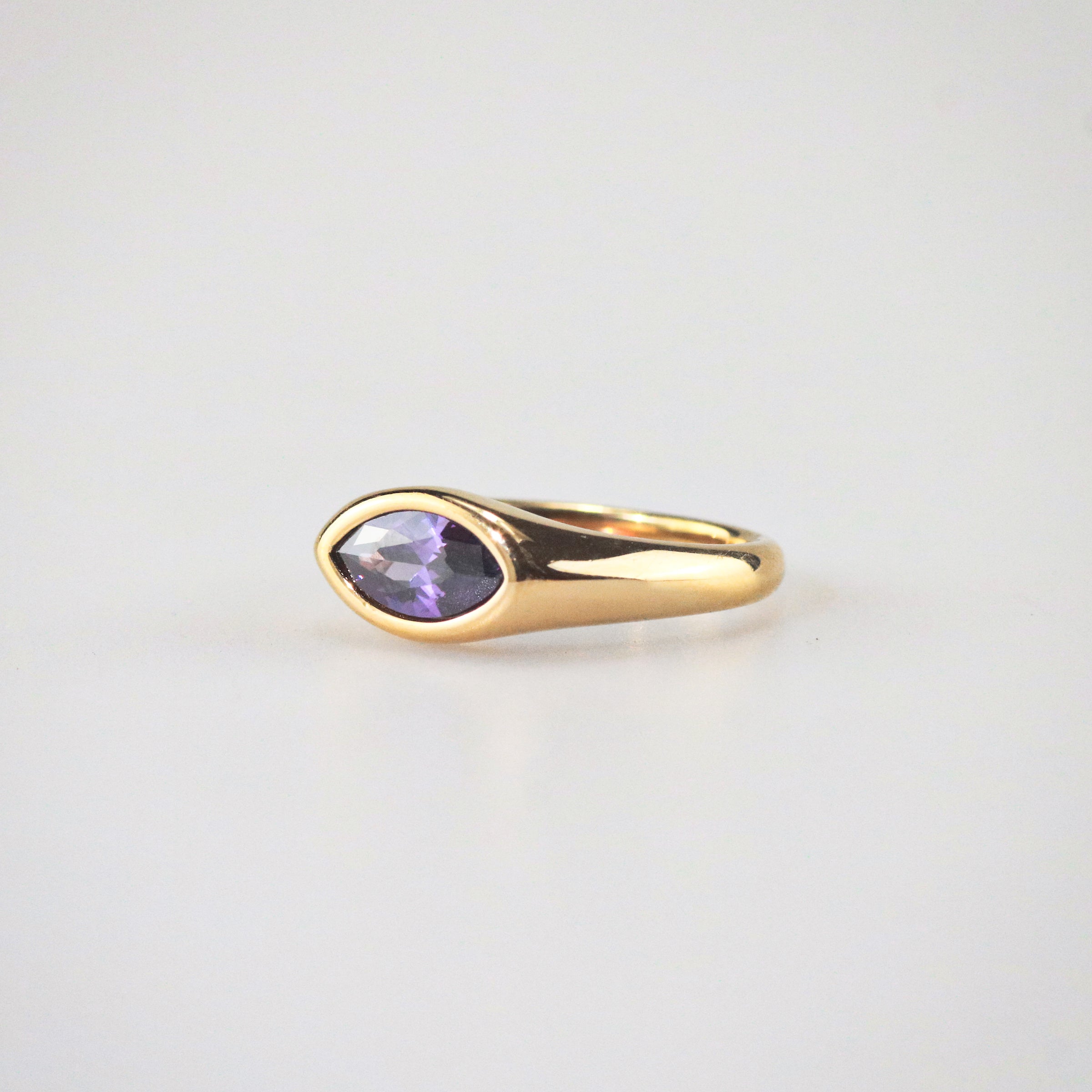 Meideya Jewelry Amythest Marquise Ring