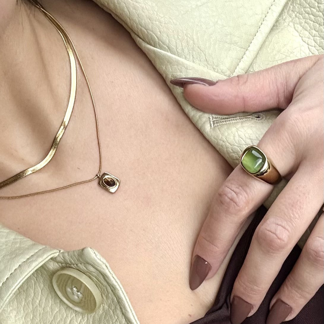 Eve Layered Necklace - Tiger's Eye