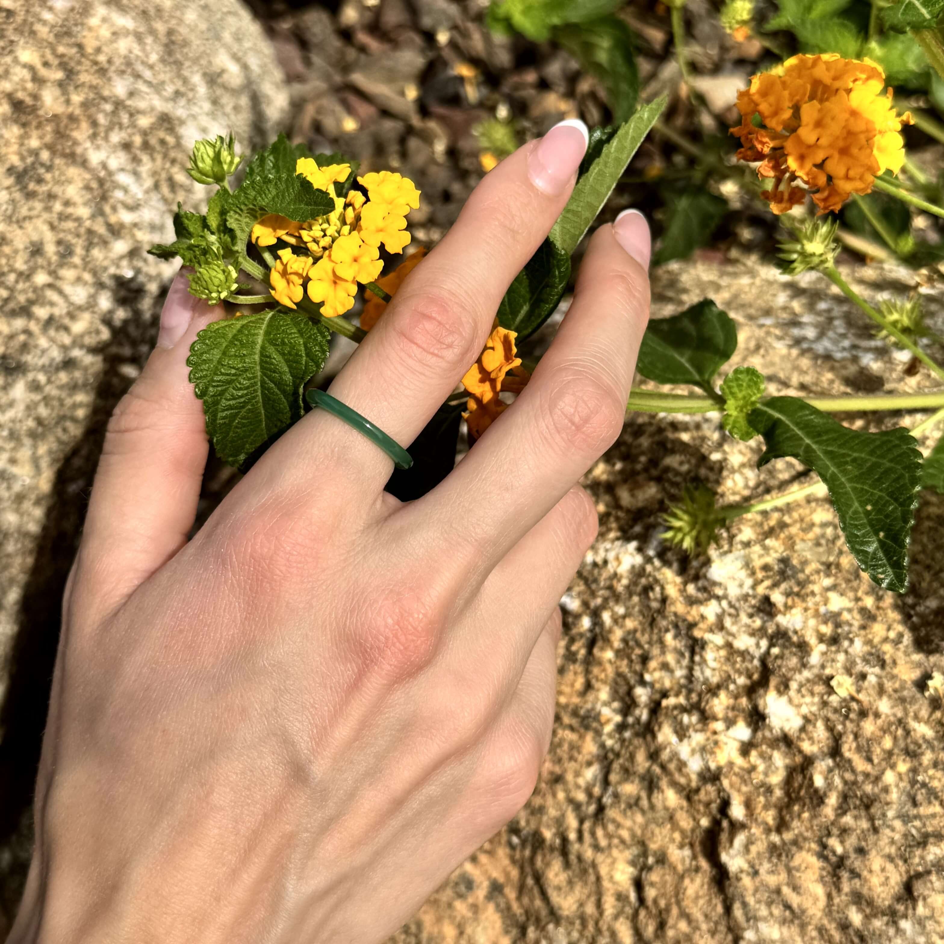 Mint Green Jade Stacking Ring