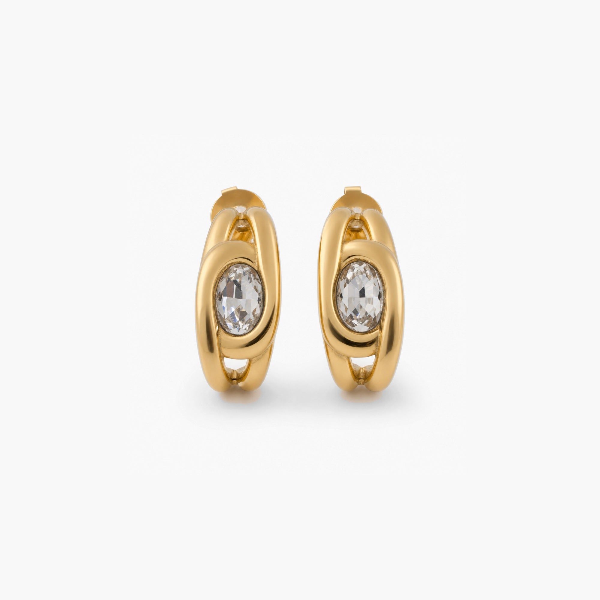 Aura CZ Huggie Earrings