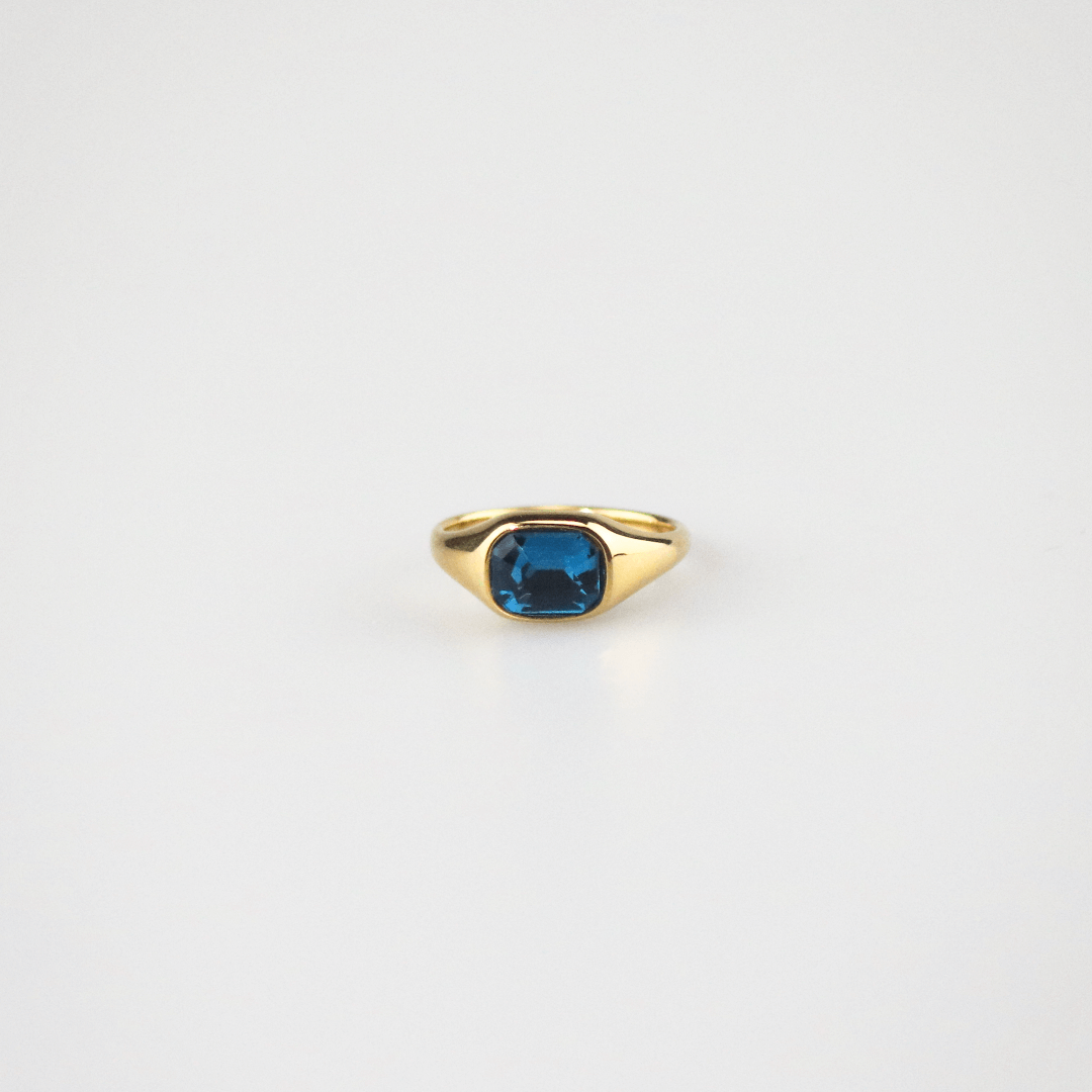 blue stone ring