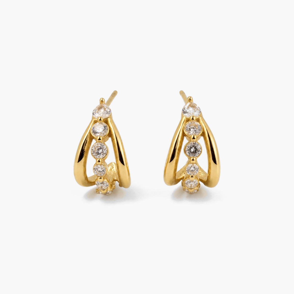 Crystal Split Hoop Earrings