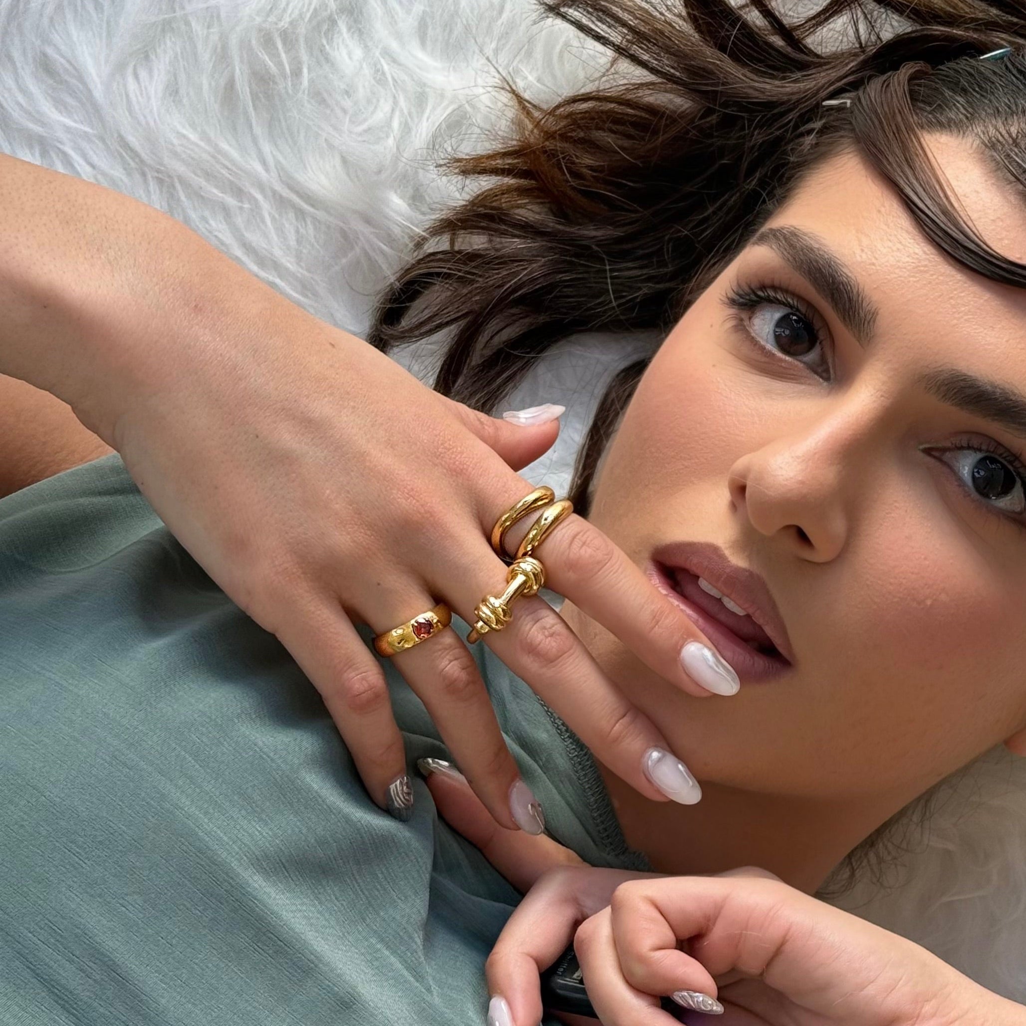 double band gold ring