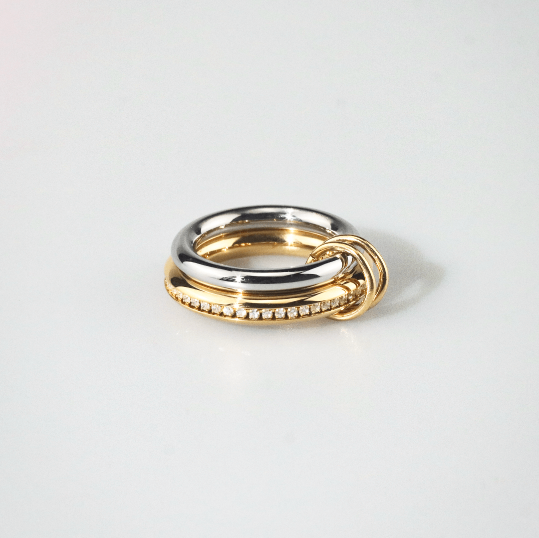 double ring in stainless steel, waterproof jewelry