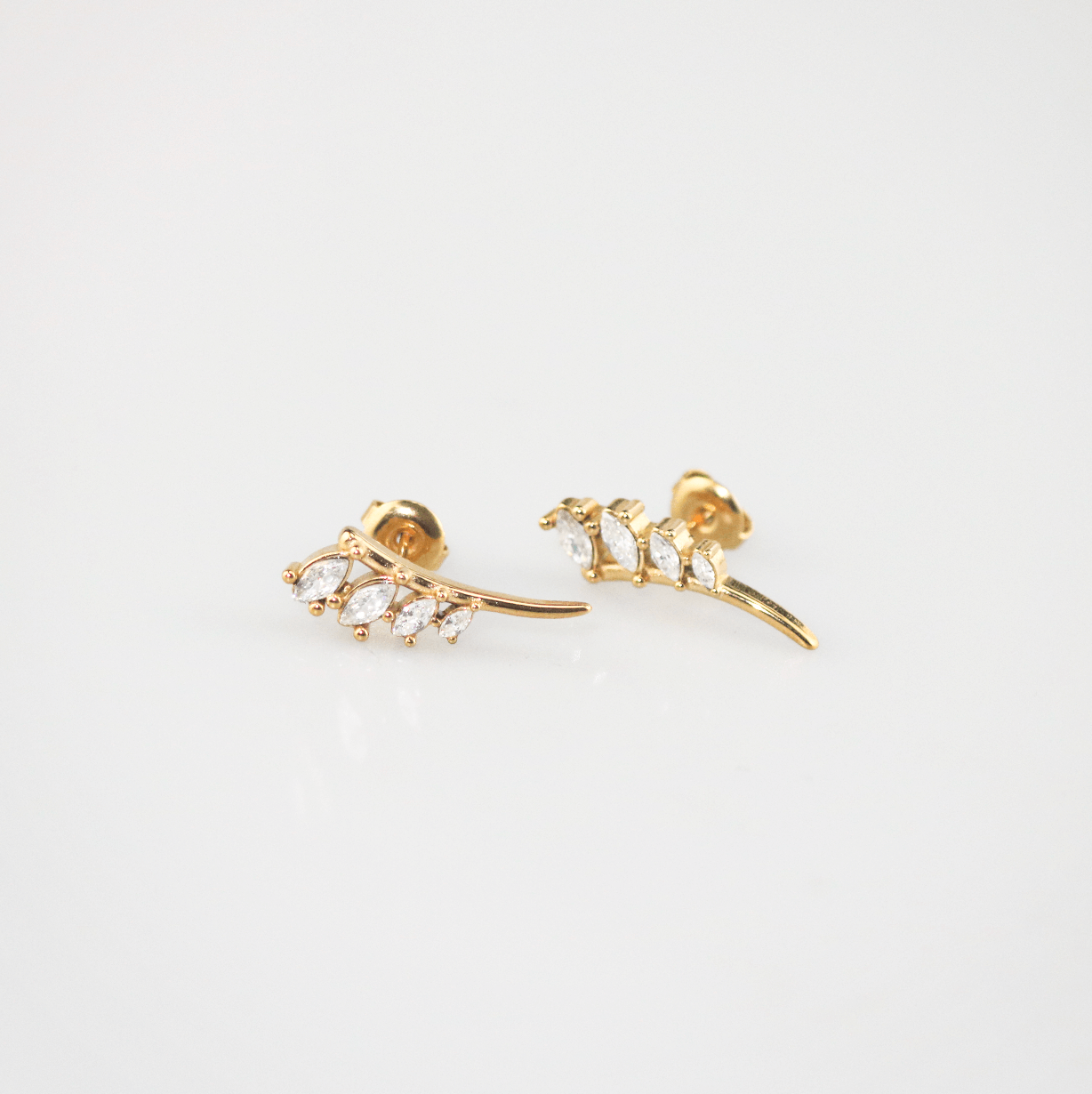 gemstone climber earrings