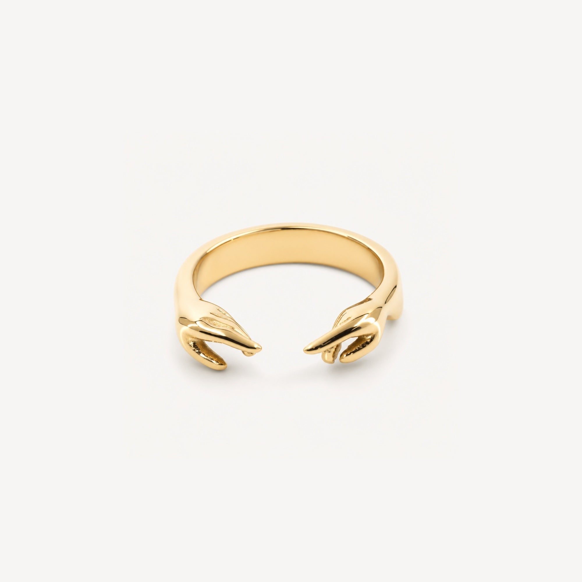 Gold Open Hands Ring