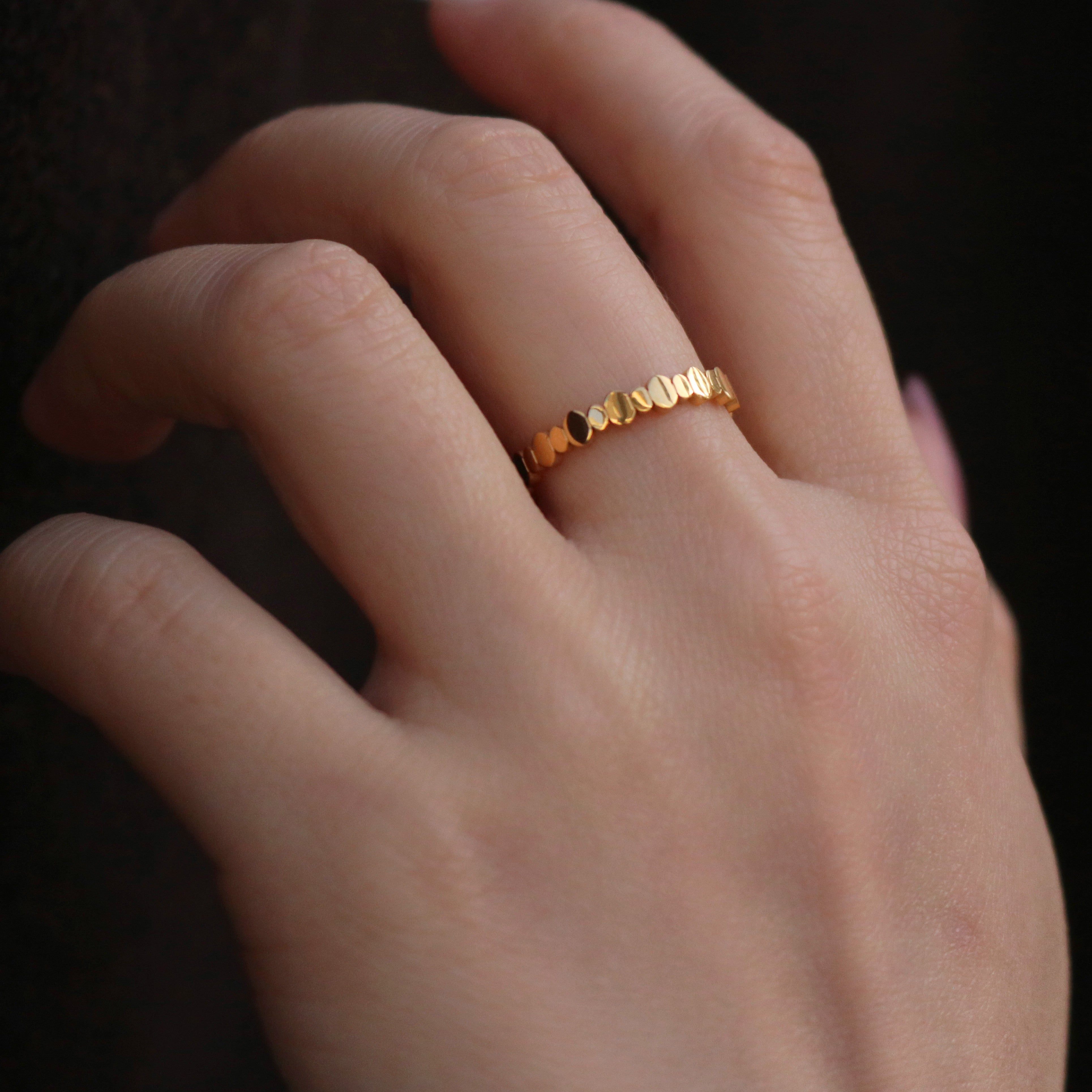 gold band ring stackable