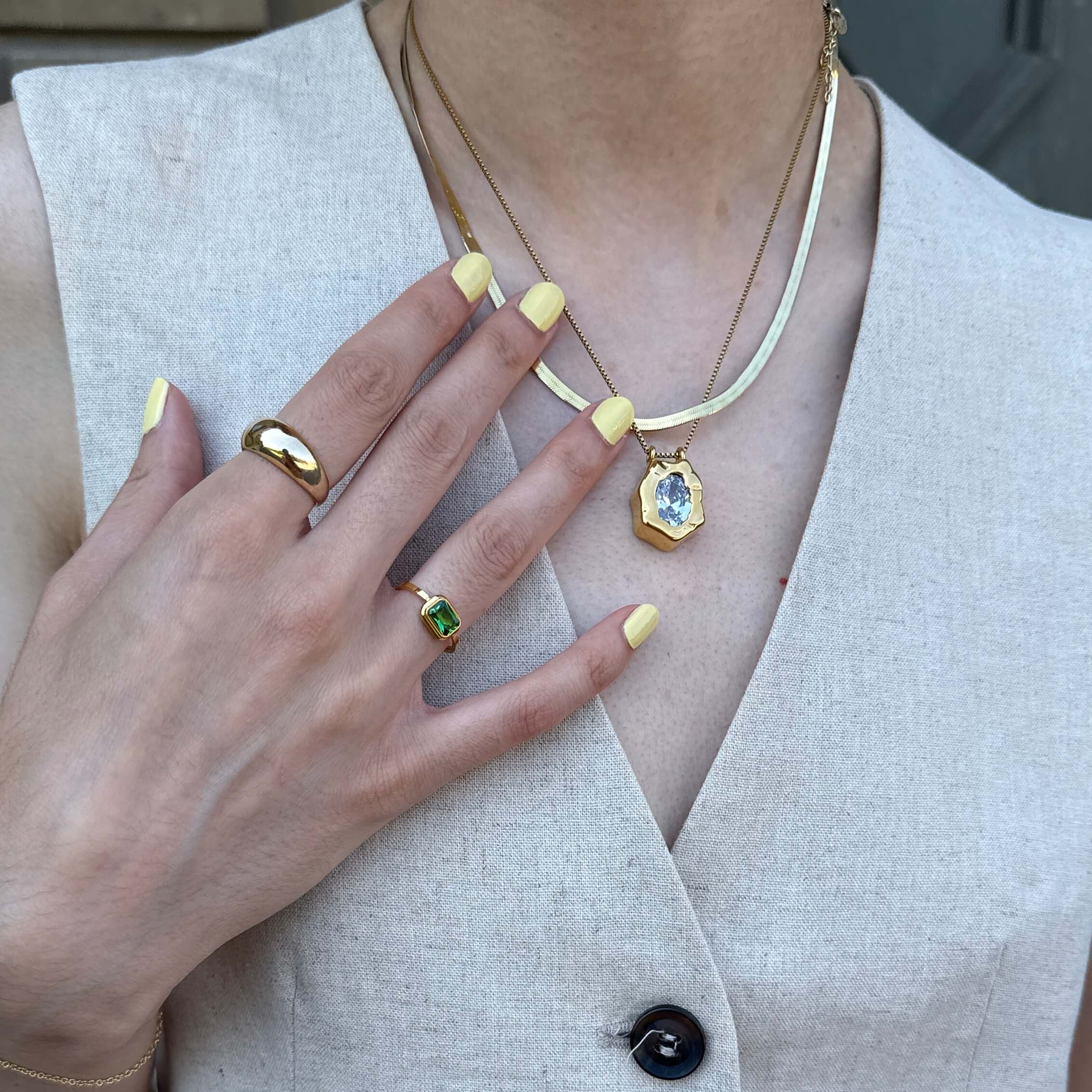 gold layered necklace