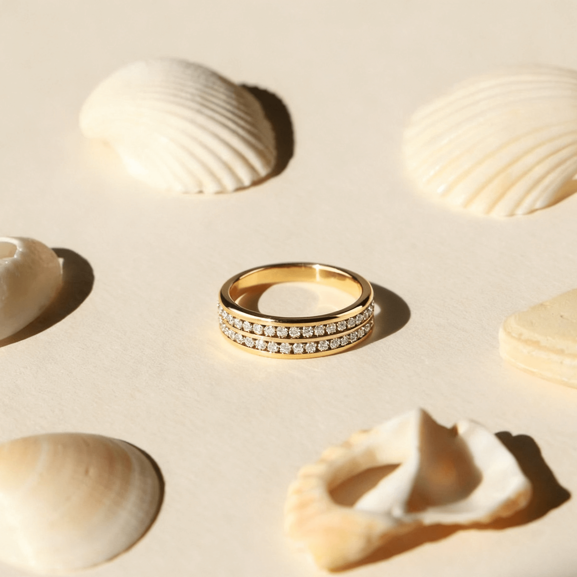 waterproof band ring in stainless steel, stackable ring for everyday wear