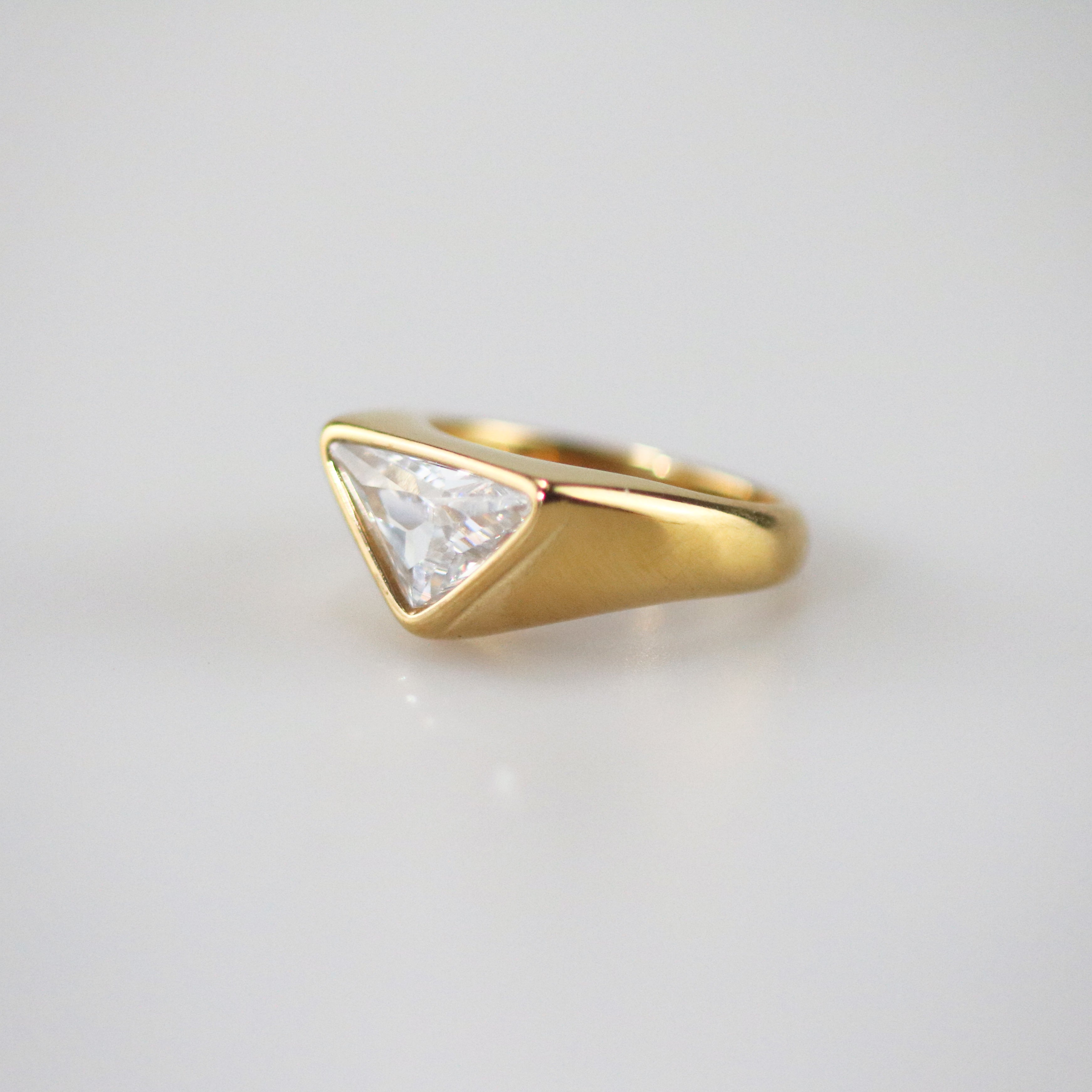 meideya jewelry gold trilliant ring