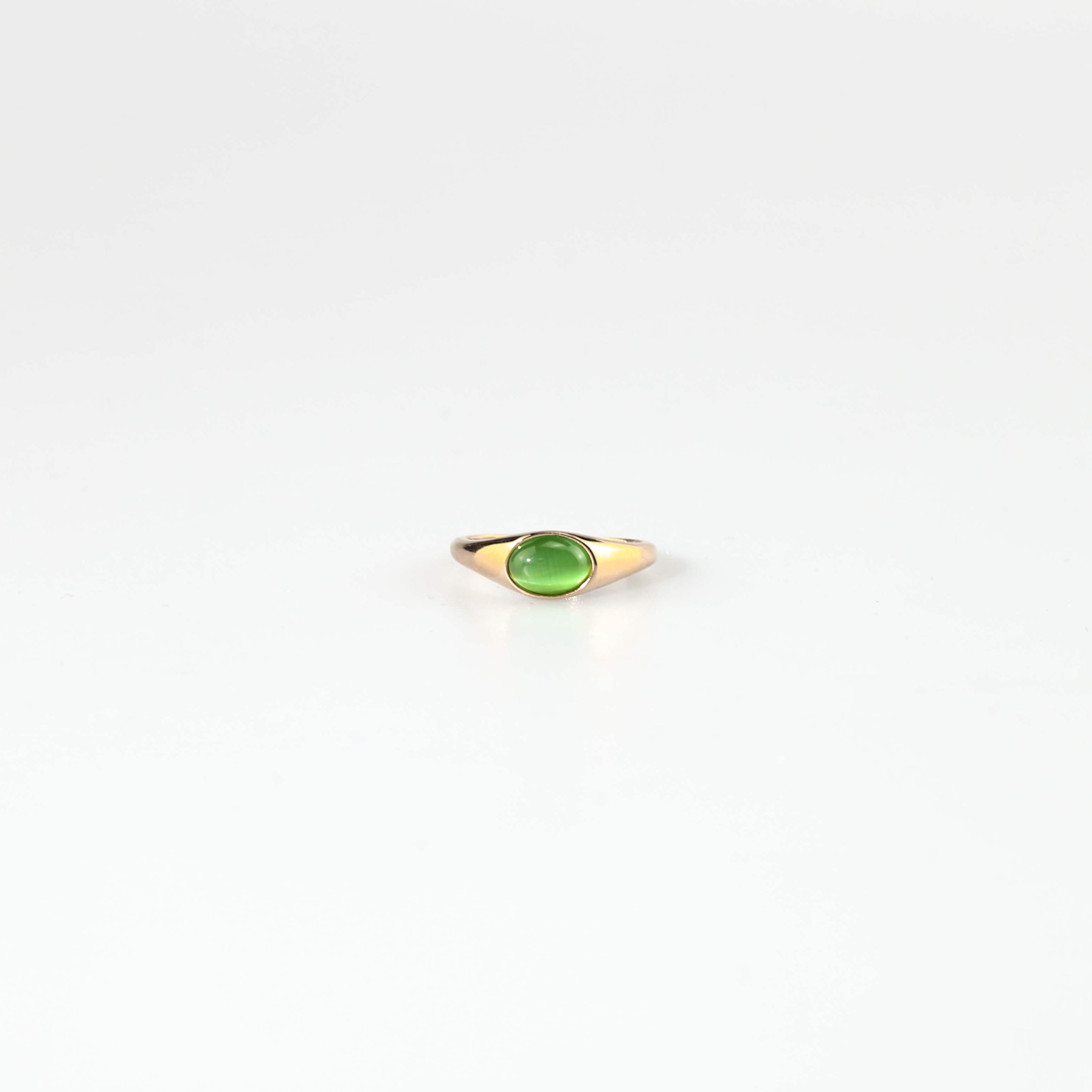 green cats eye ring