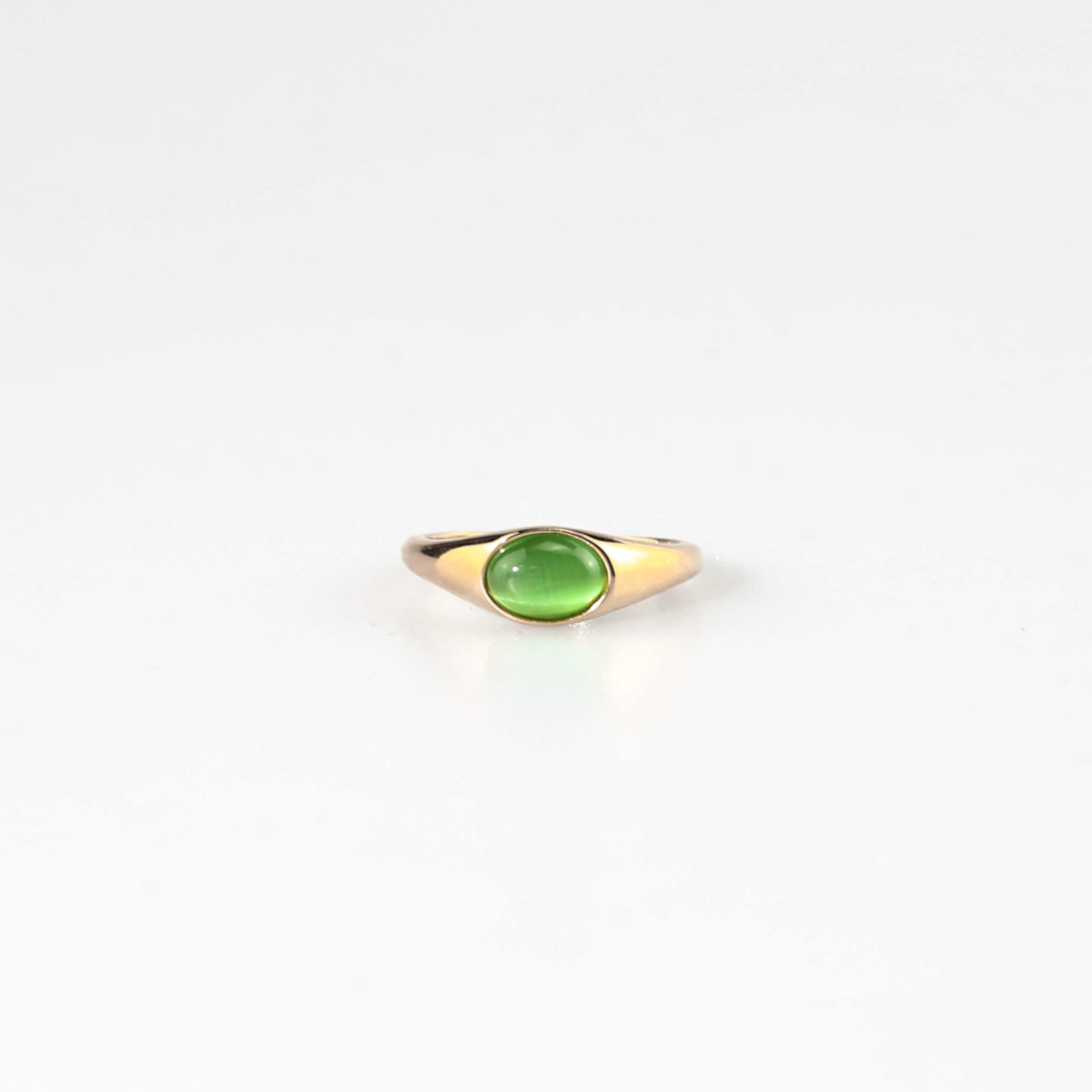 green cats eye ring