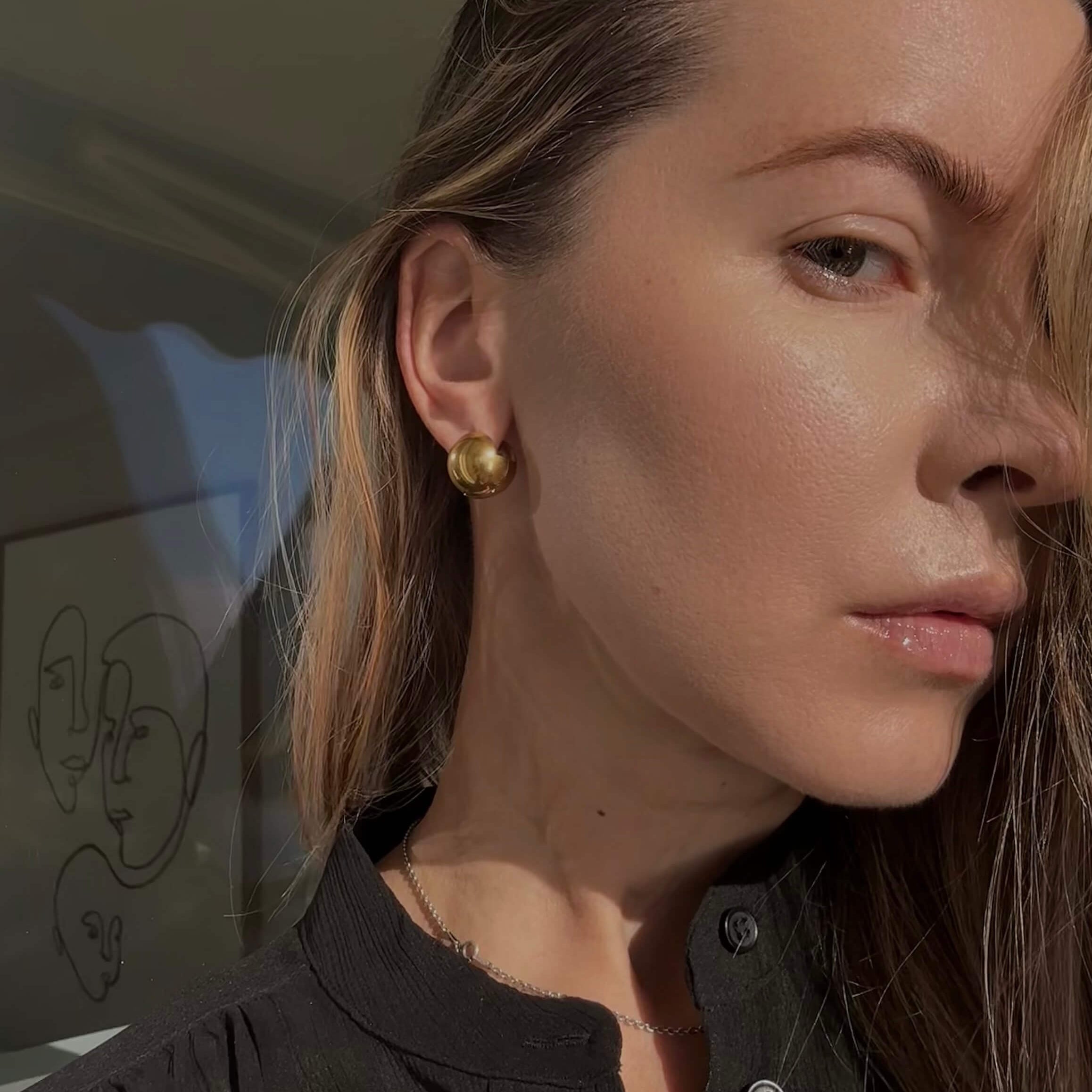 Orb Hoop Earrings