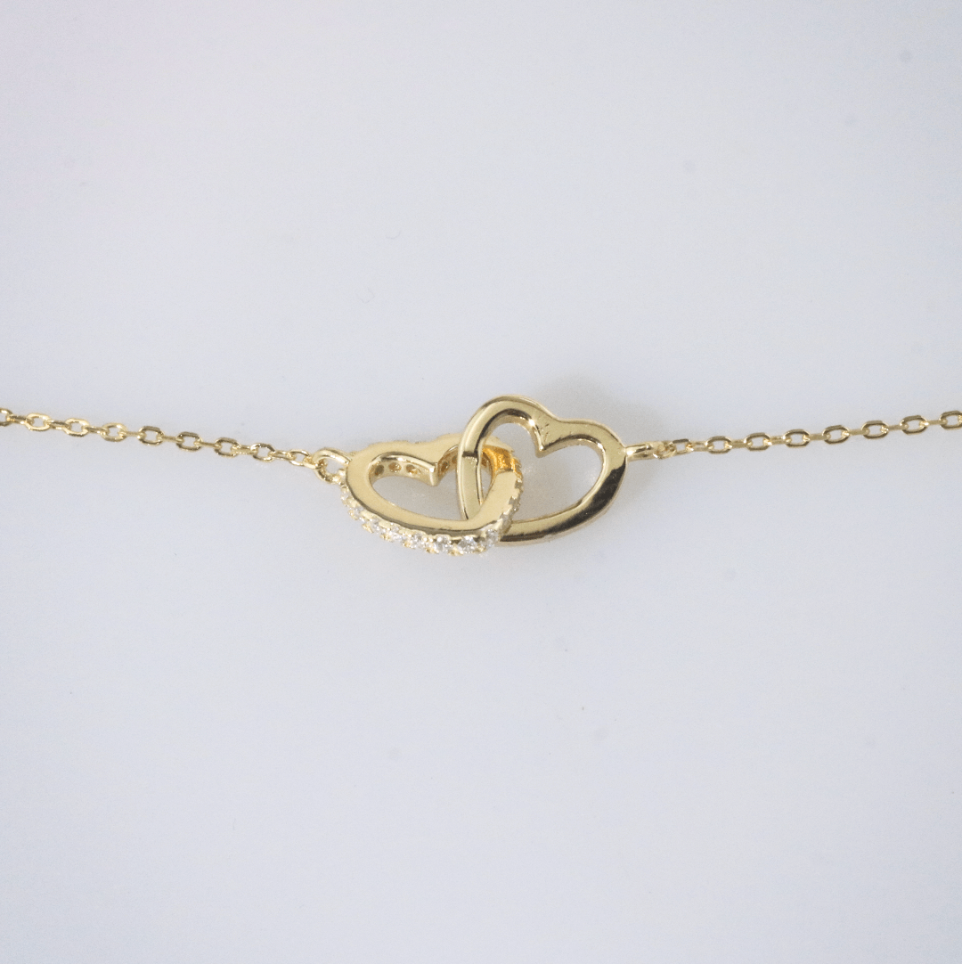 meideya jewelry interlock heart to heart necklace