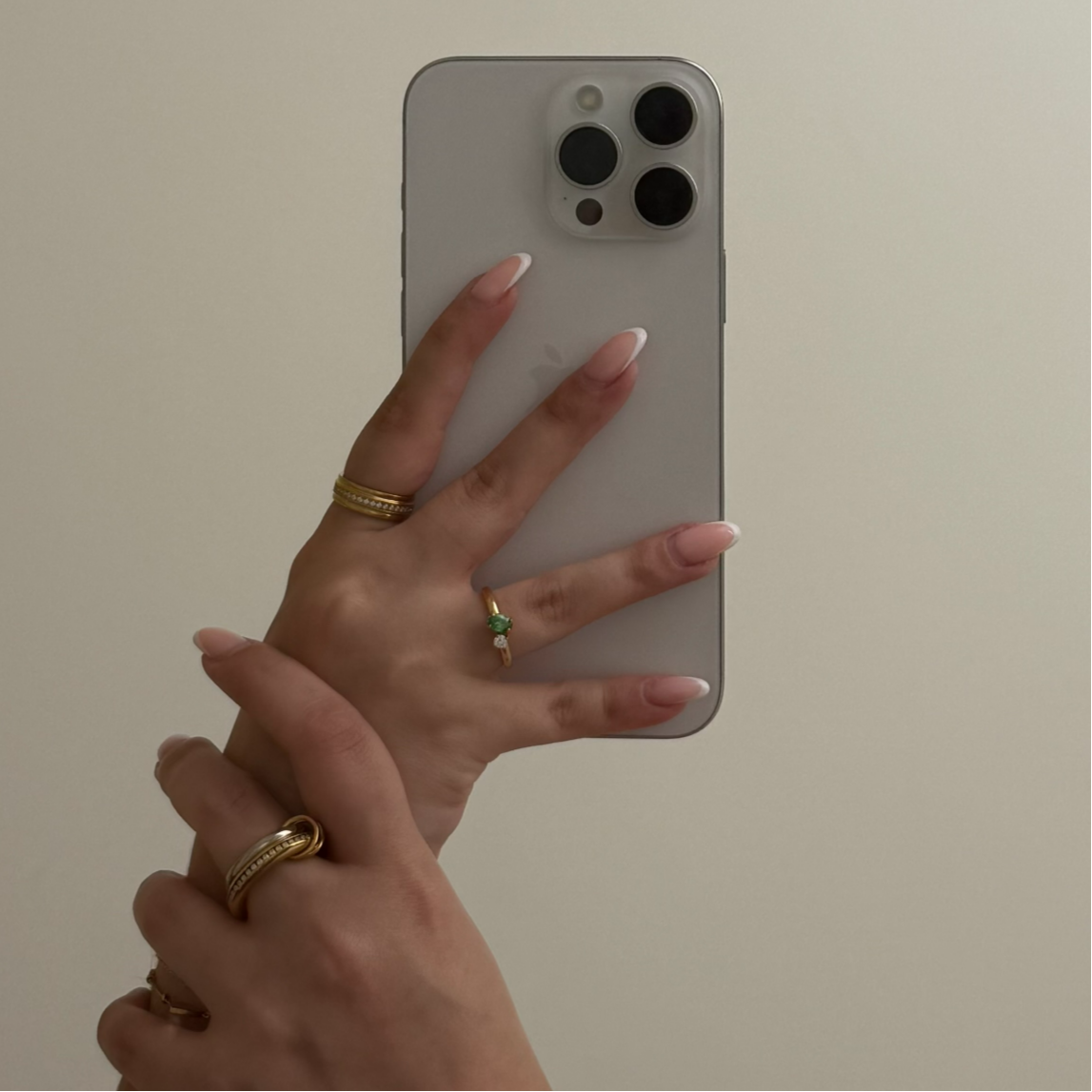 Double Sparkle Link Ring