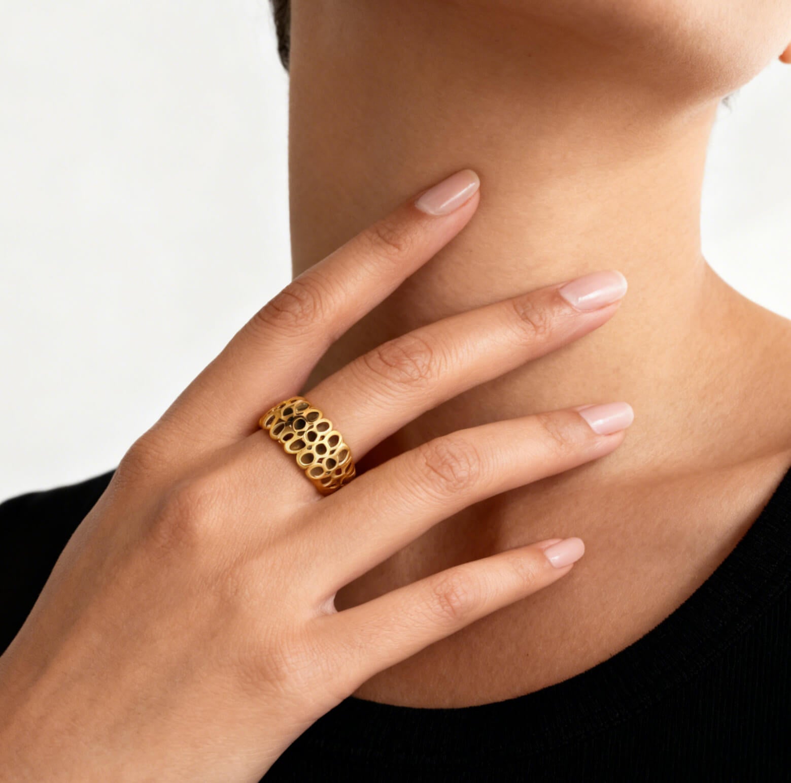 Honeycomb Band Ring