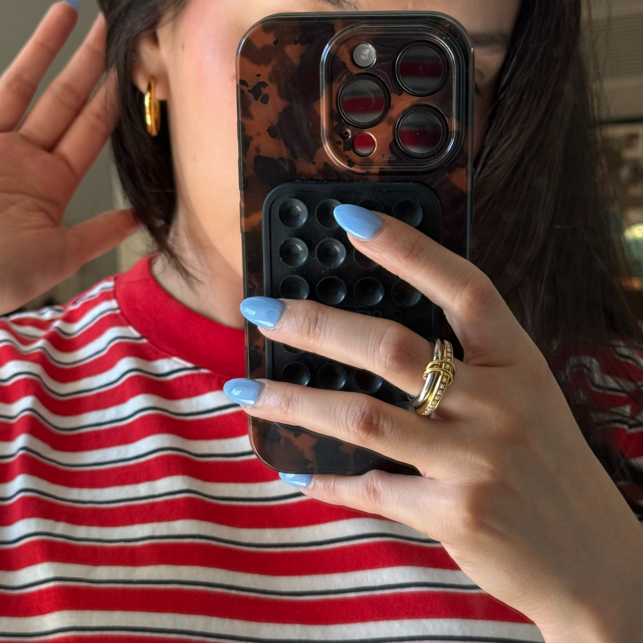 Double Sparkle Link Ring