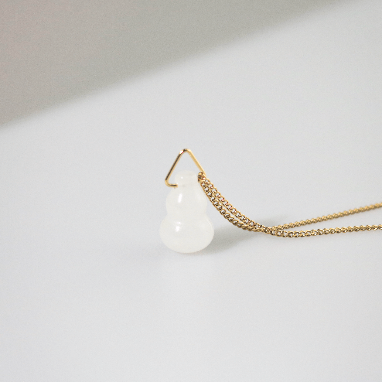 meideya jewelry white jade gourd necklace