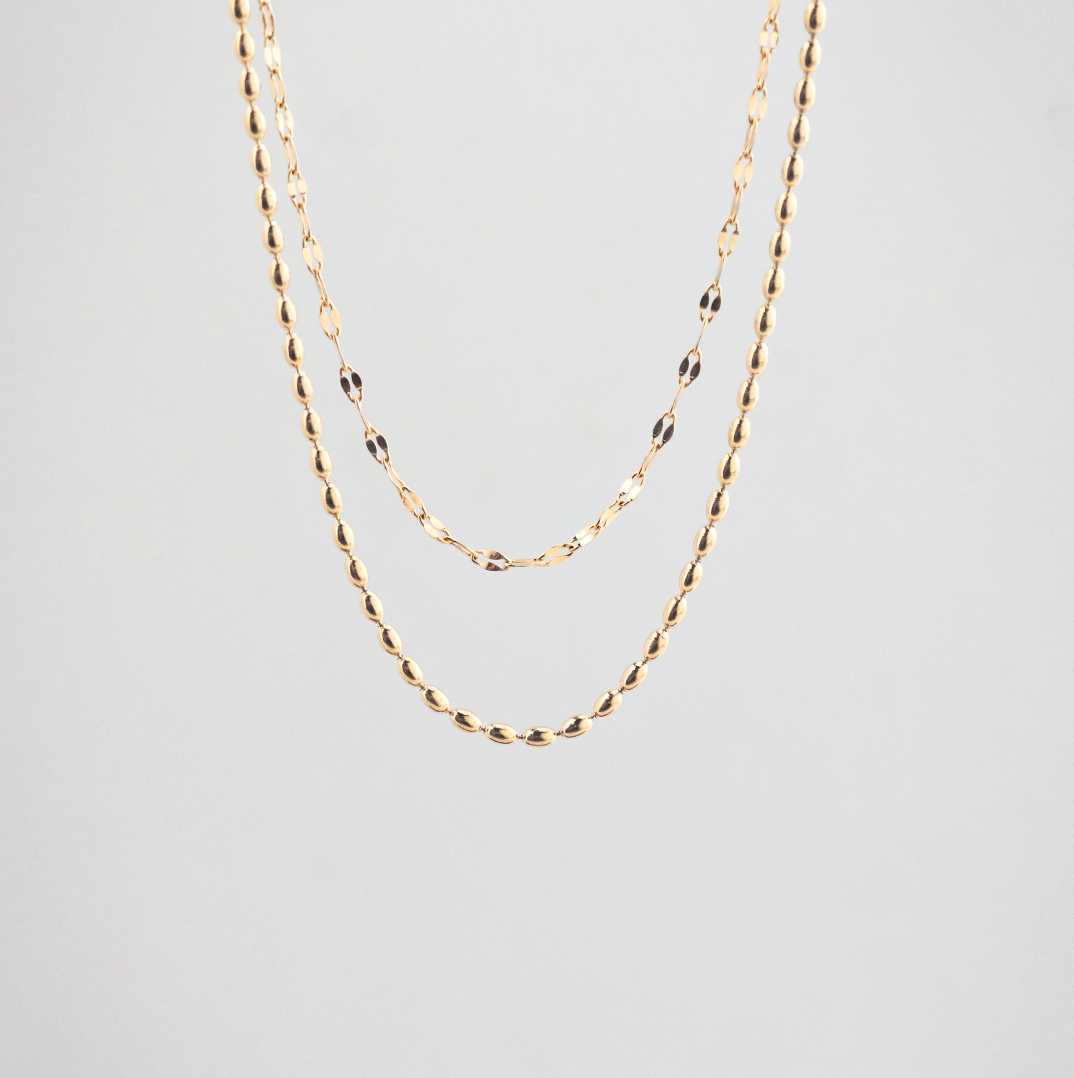 gold layered necklace