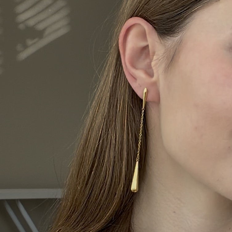 Teardrop Dangle Chain Earrings