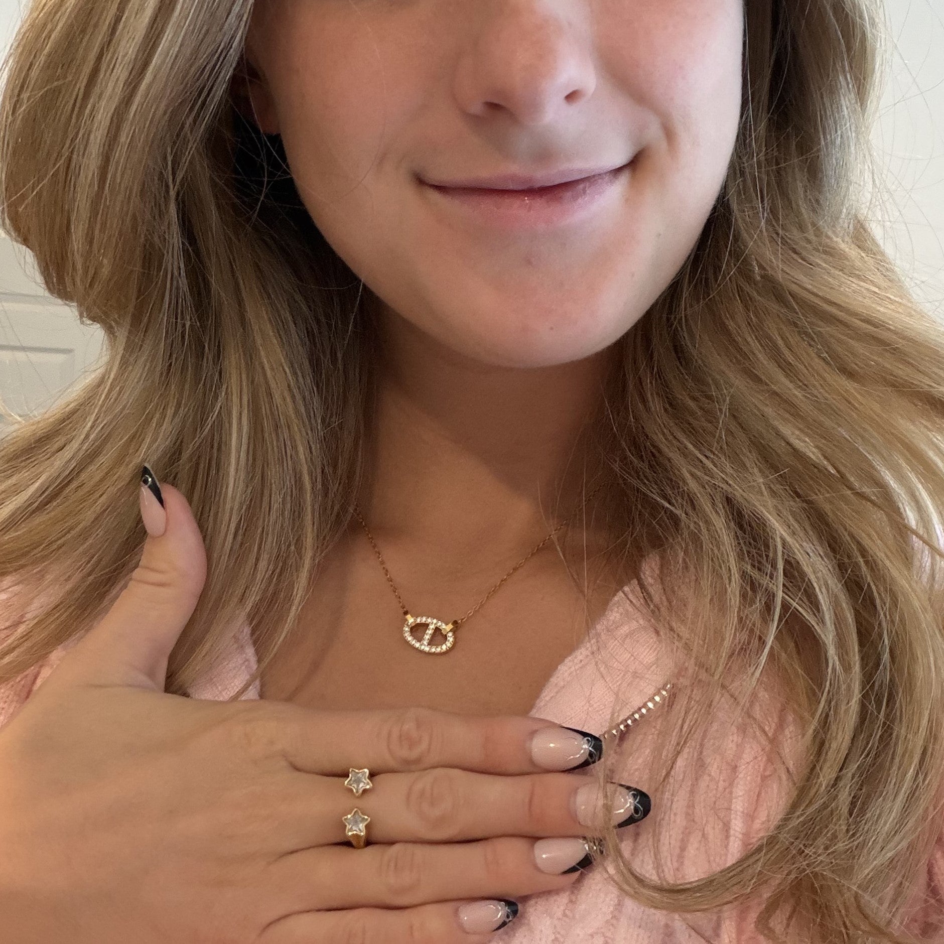 Crystal Double Star Ring