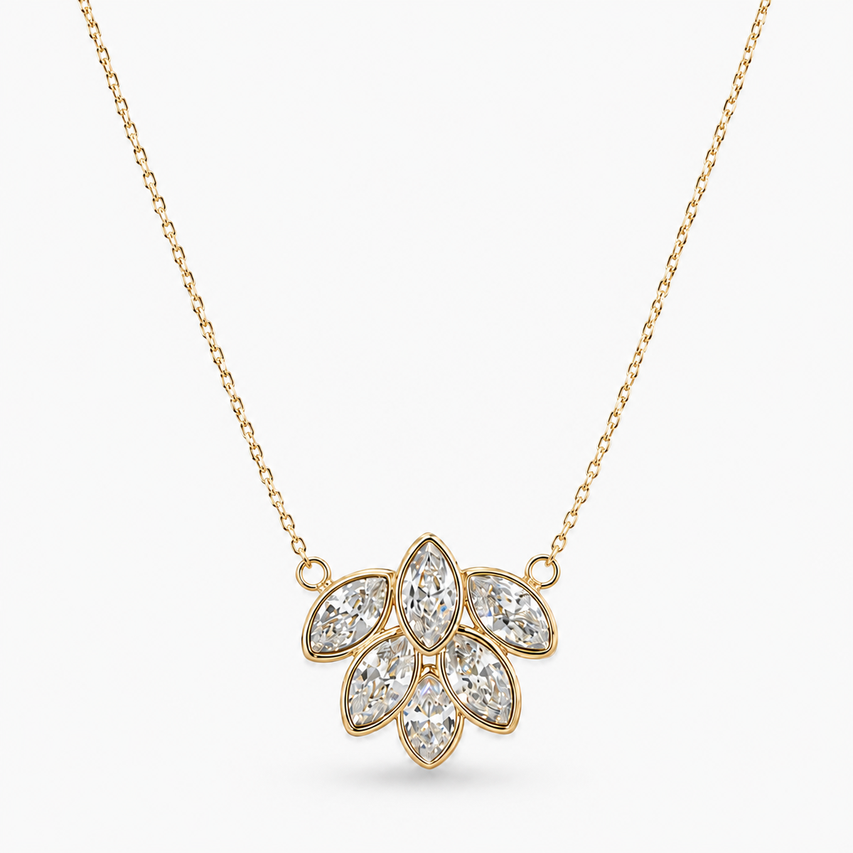 Marquise Cluster Necklace