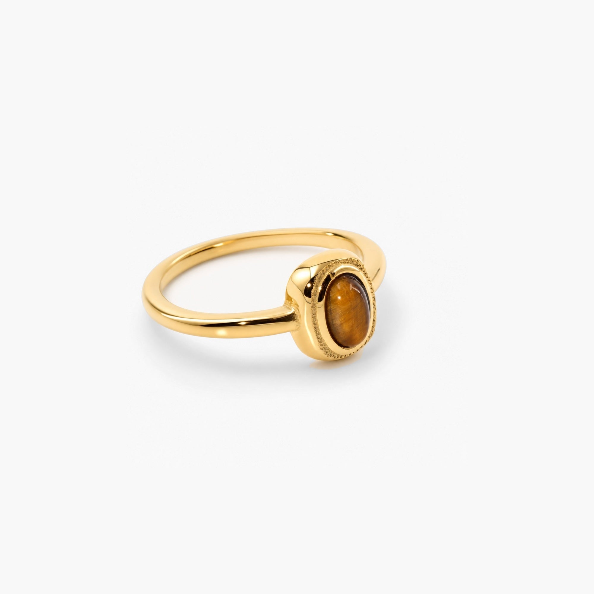 Minimal Tiger's Eye Ring