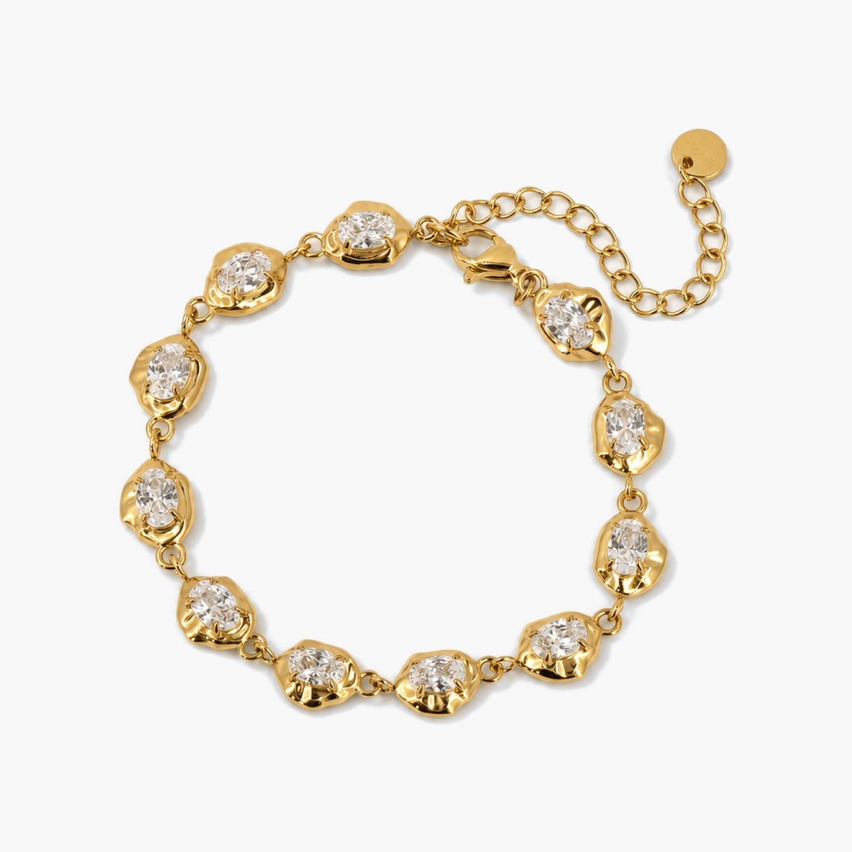 Molten Oval Station Bracelet