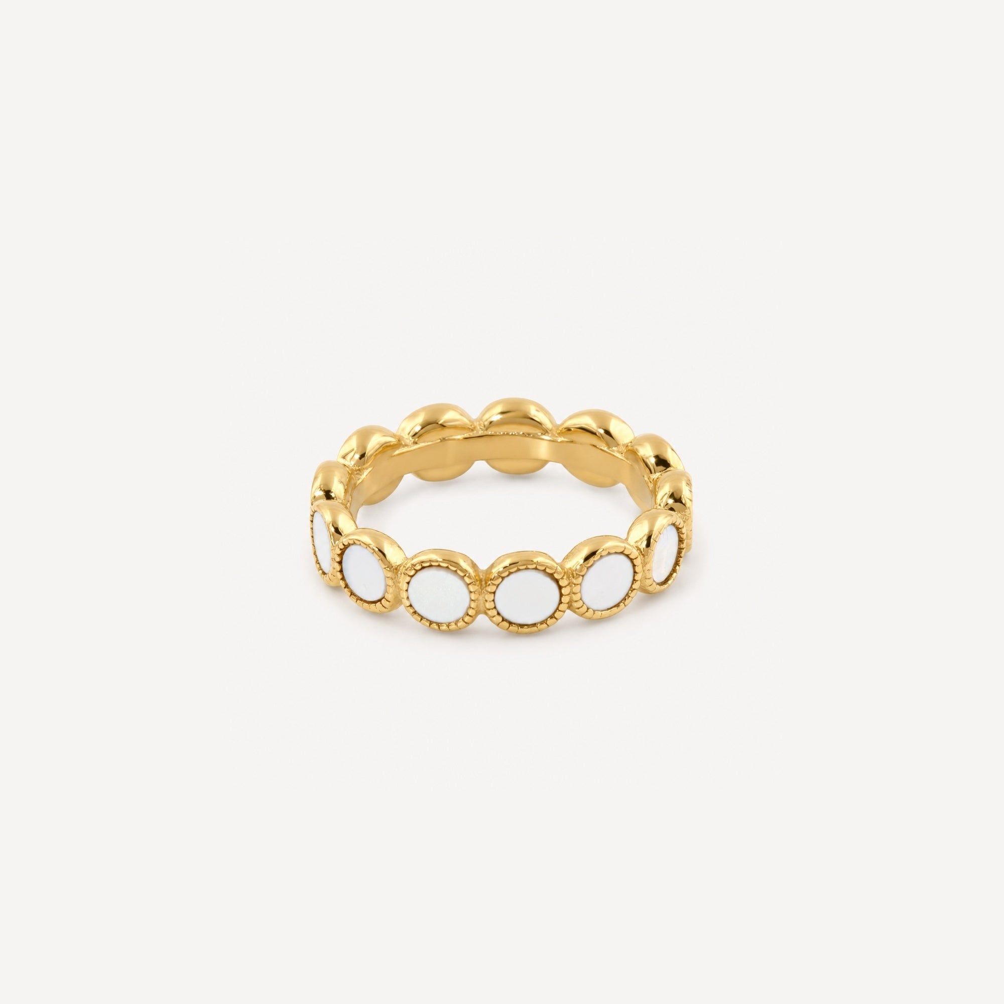 Mother of Pearl Eternity Ring