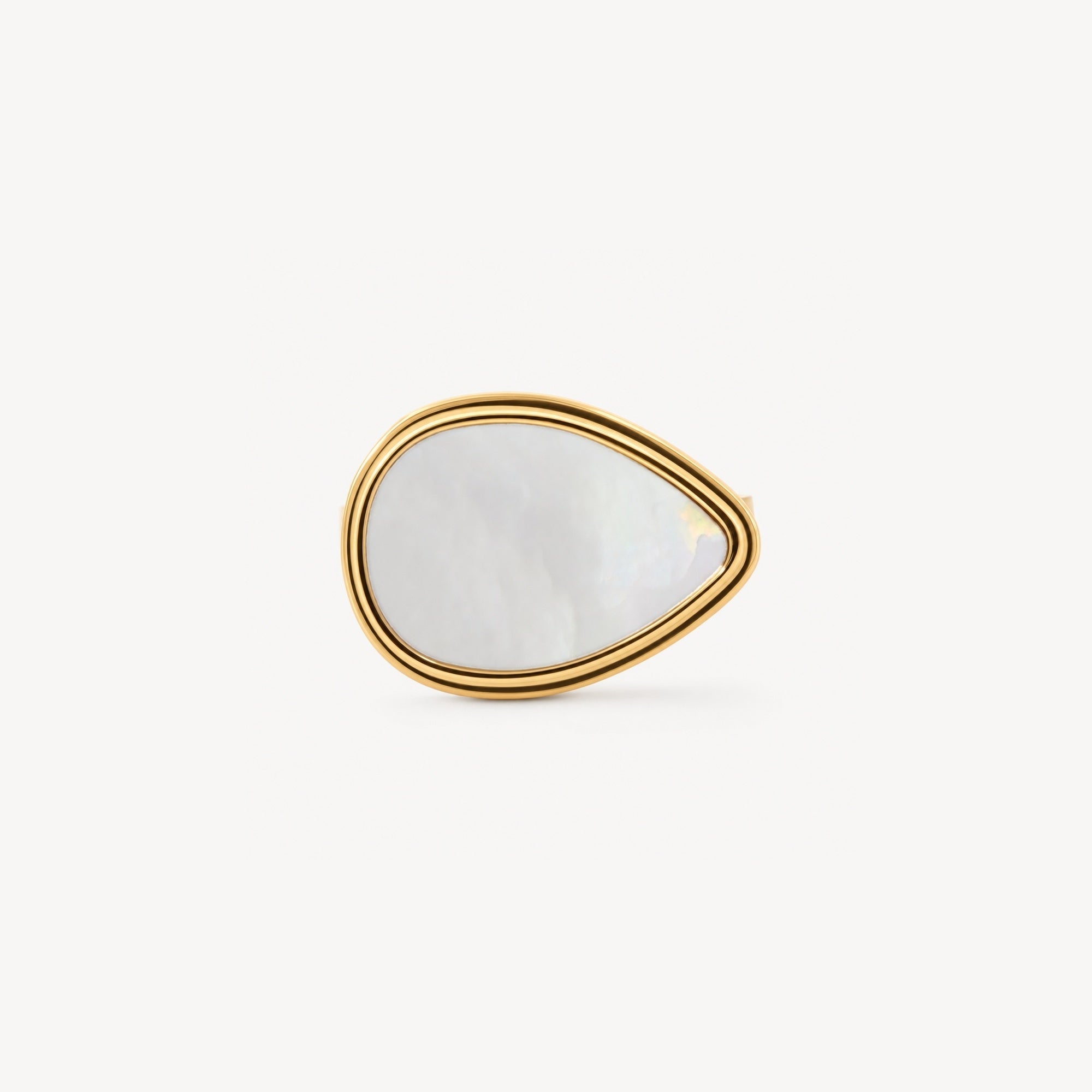 Mother of Pearl Statement Signet Ring