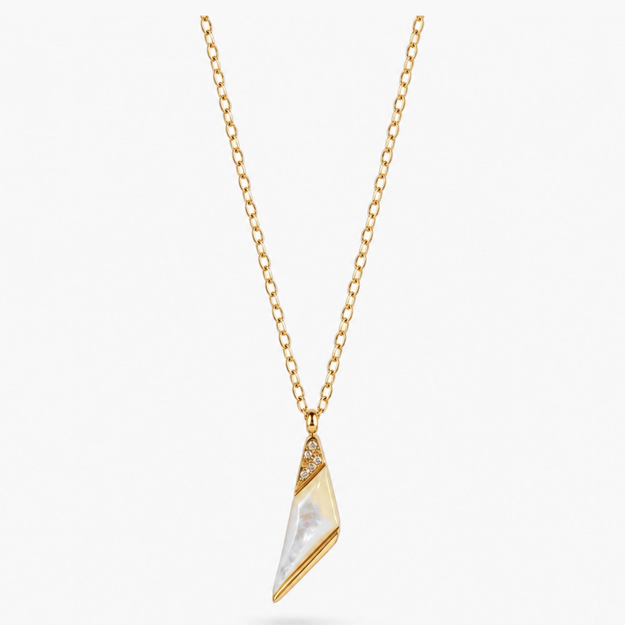 Mother of Pearl Triangle Necklace