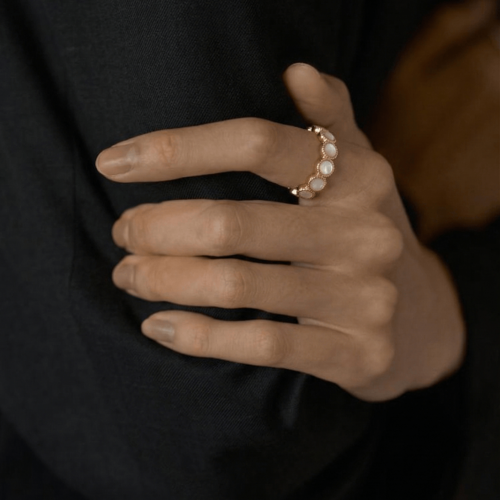 Mother of Pearl Eternity Ring