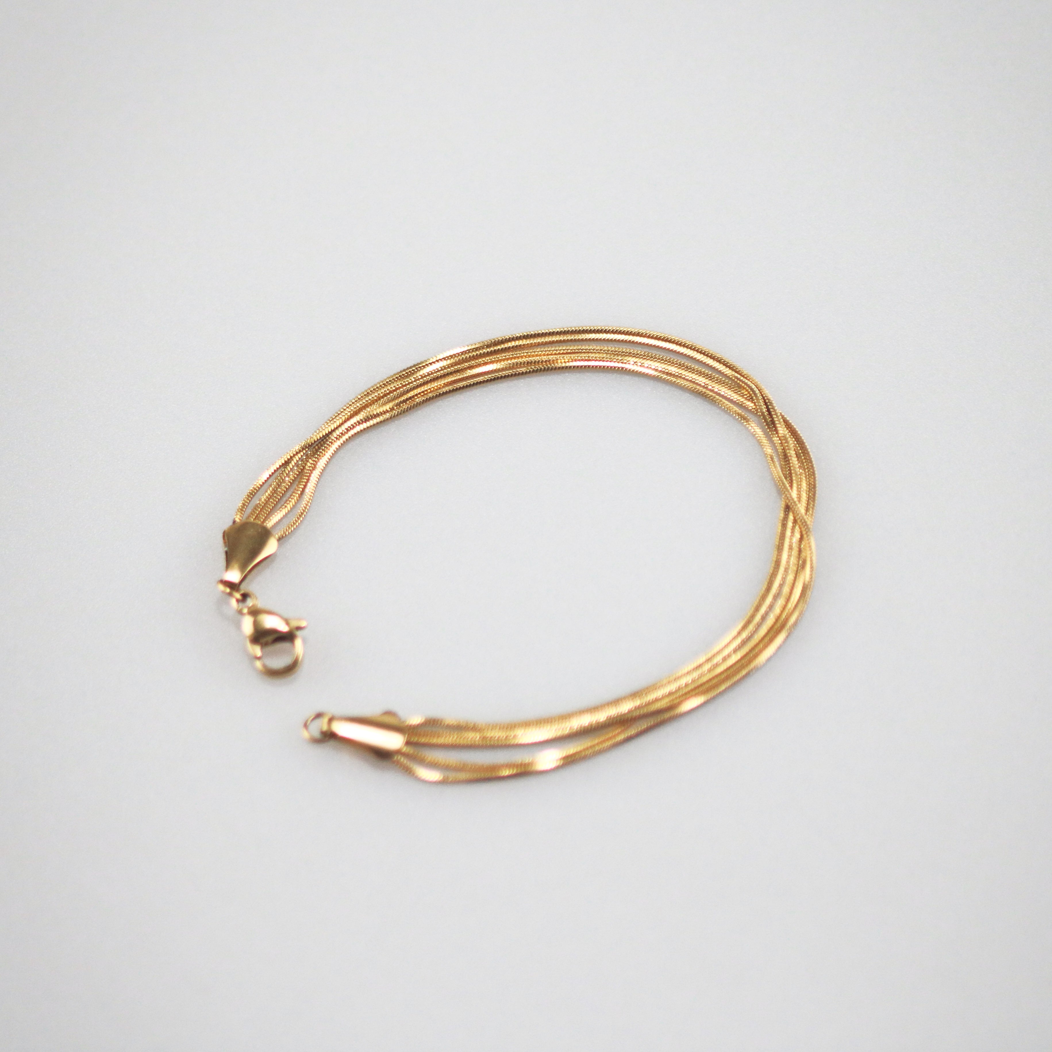 Meideya Jewelry Multi Layered Snake Chain Bracelet