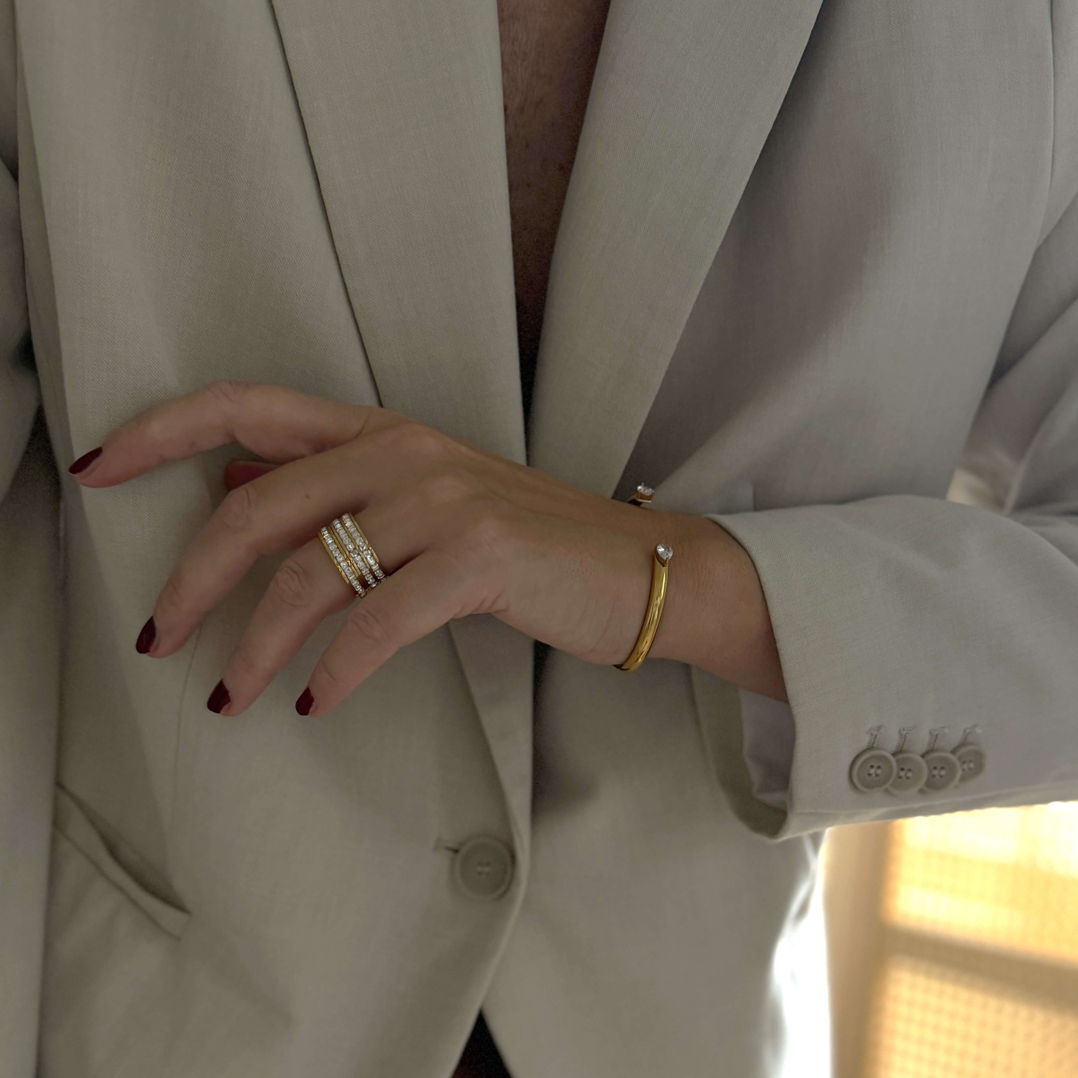 Eden CZ Eternity Ring Set