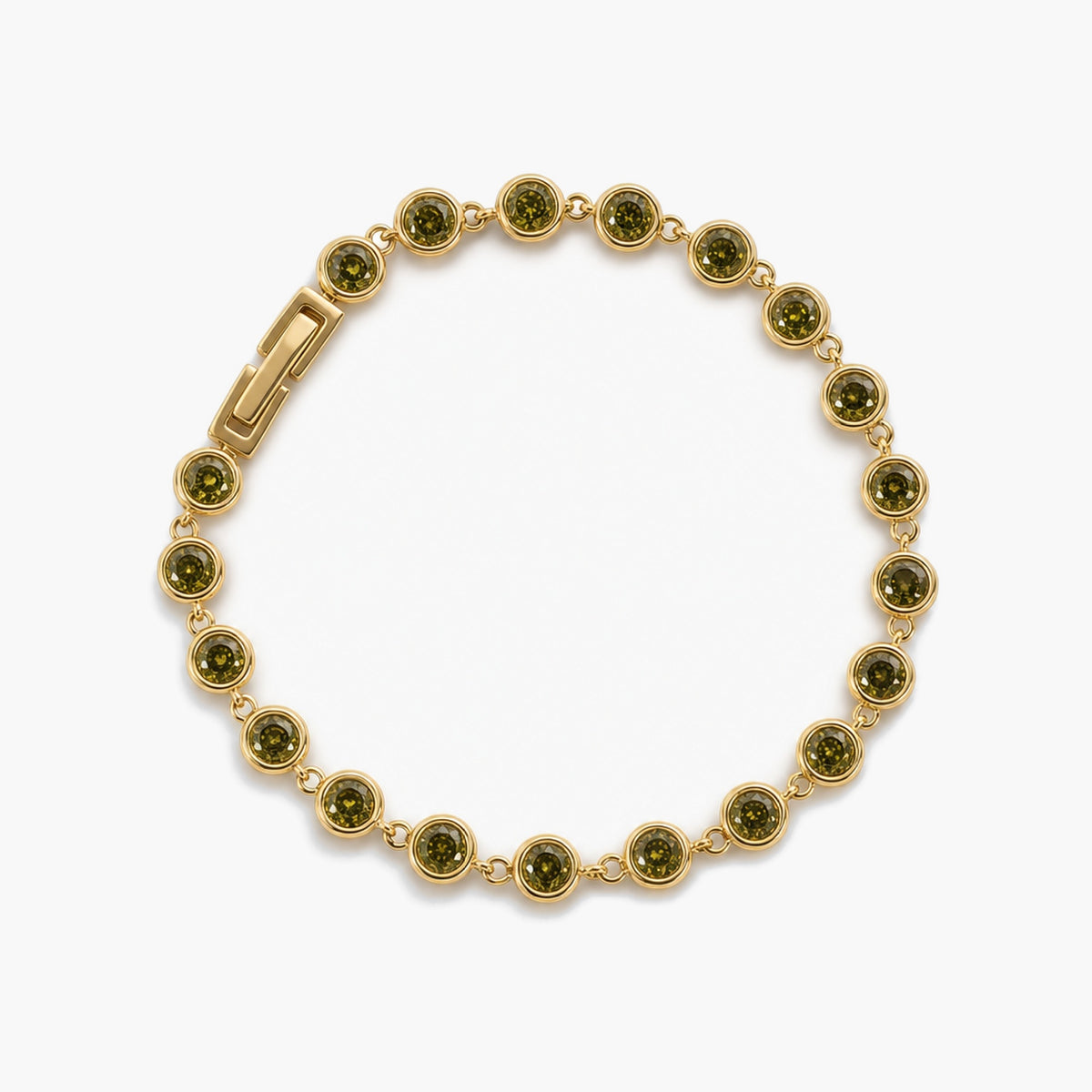 Olive Tennis Bracelet