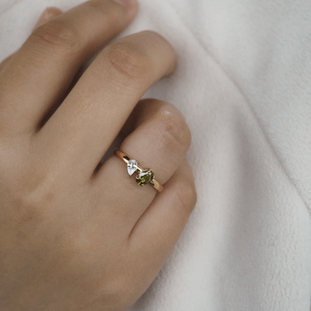 meideya jewelry olive sparkle ring