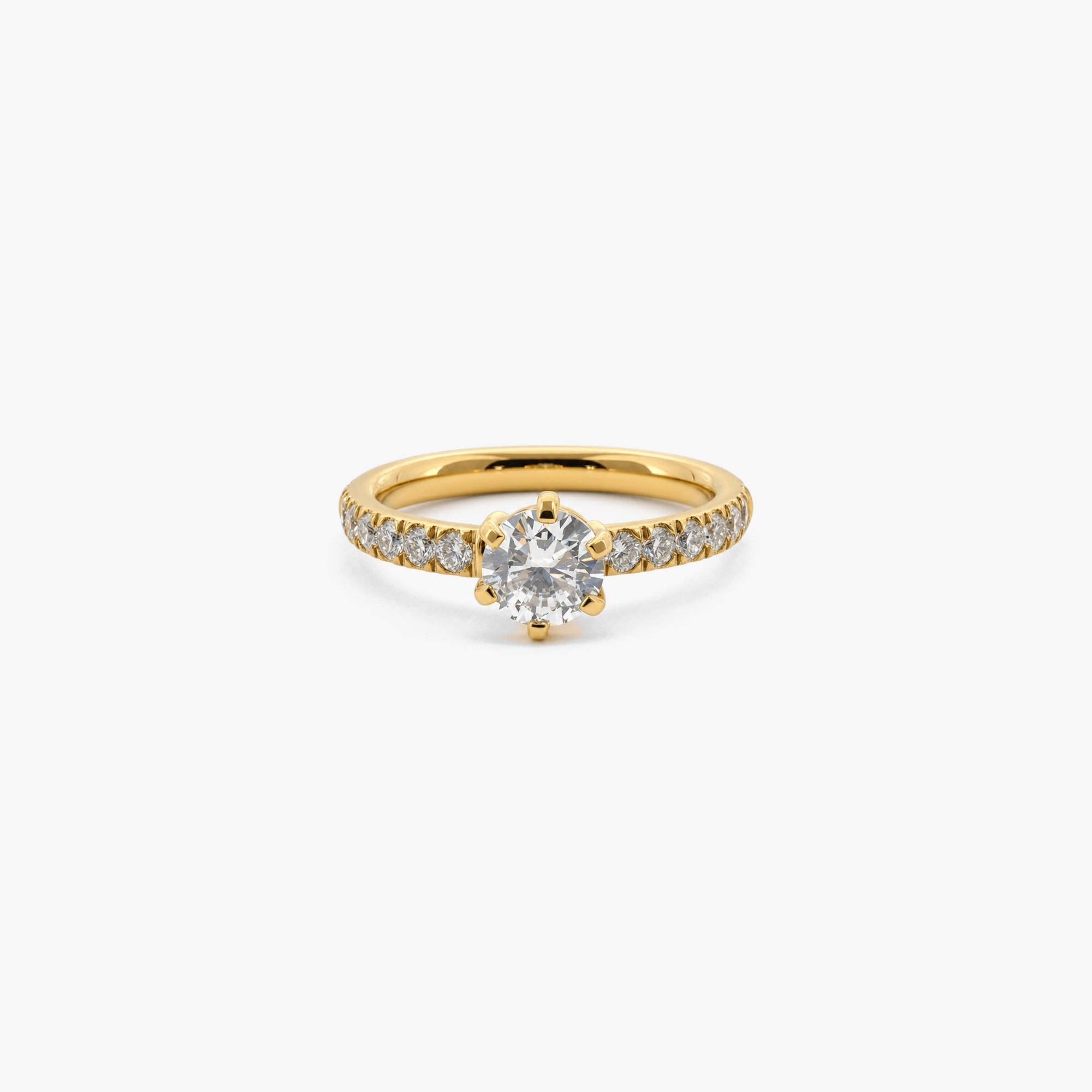Pave Solitaire Ring