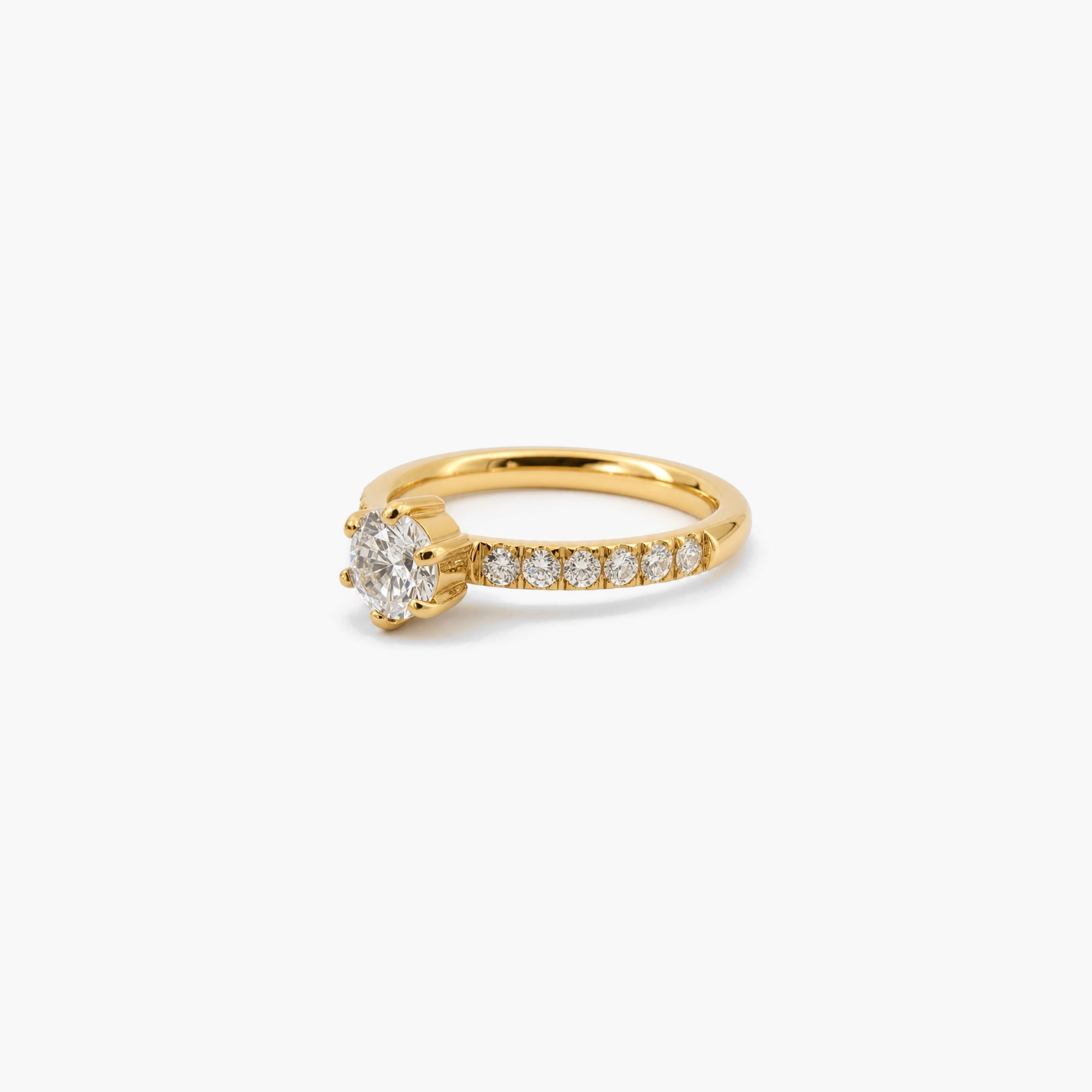 Pave Solitaire Ring