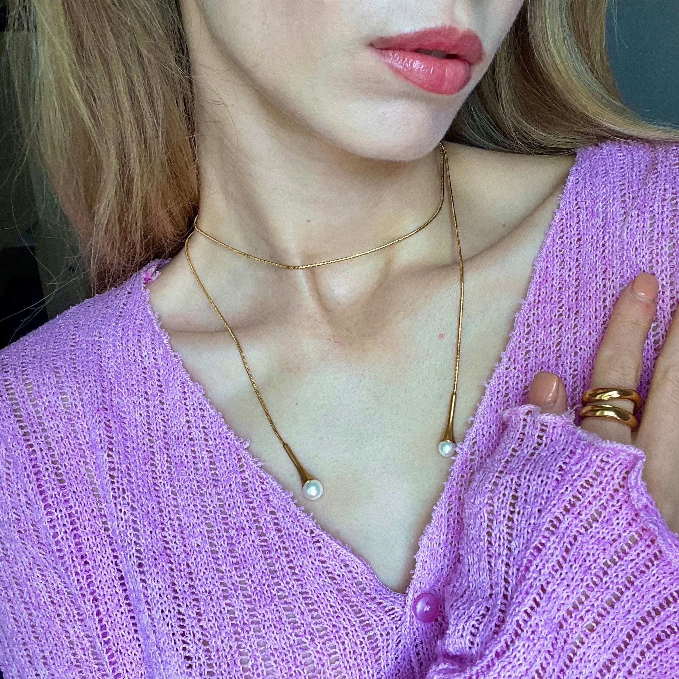 Meideya Jewelry Pearl Warp Necklace