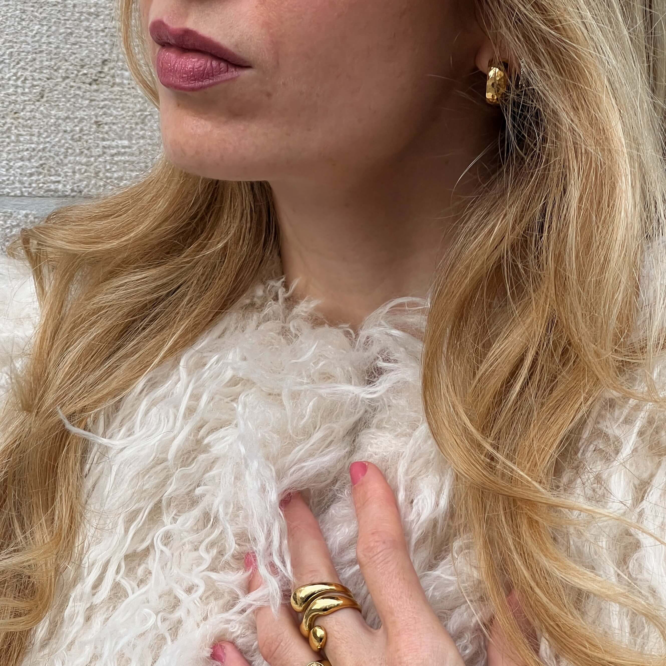 Hammered Small Hoops