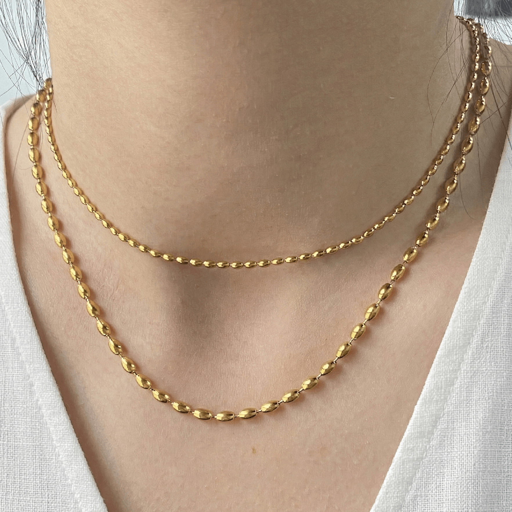 Rice Bead Necklace - 4mm