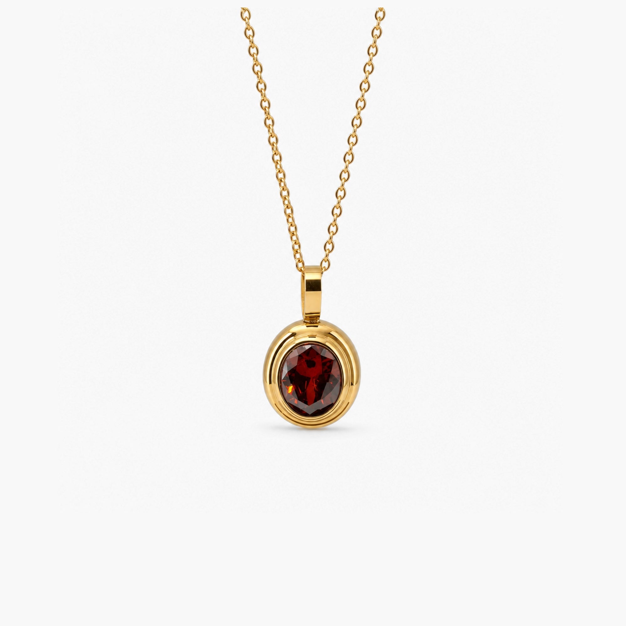 Ruby Gemstone Pendant Necklace