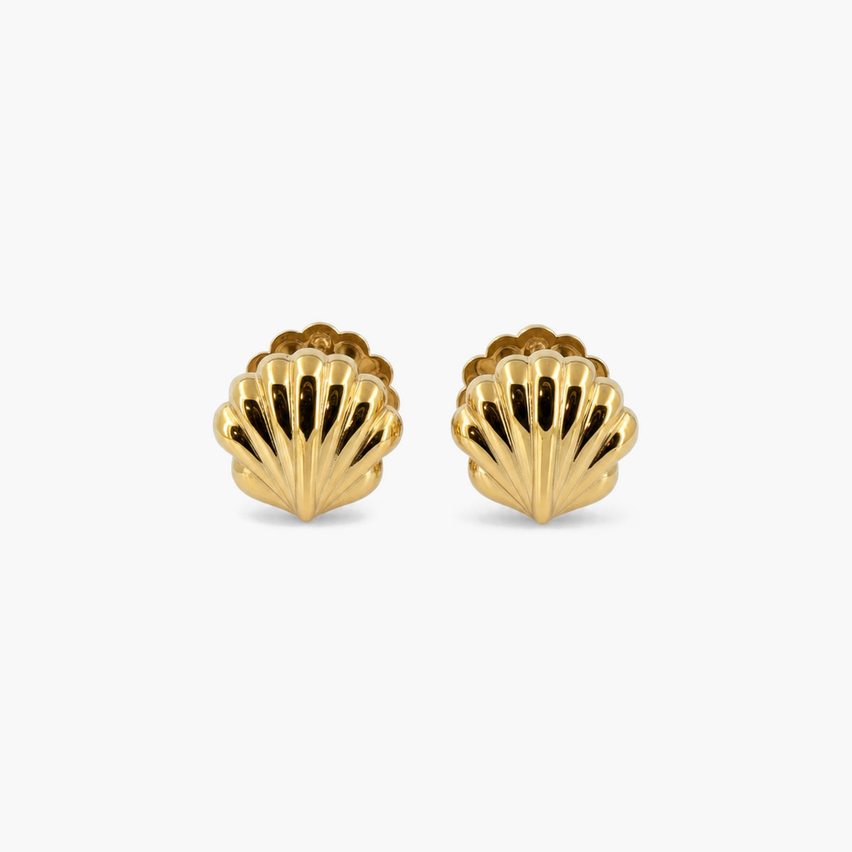 Scallop Shell Hoop Earrings