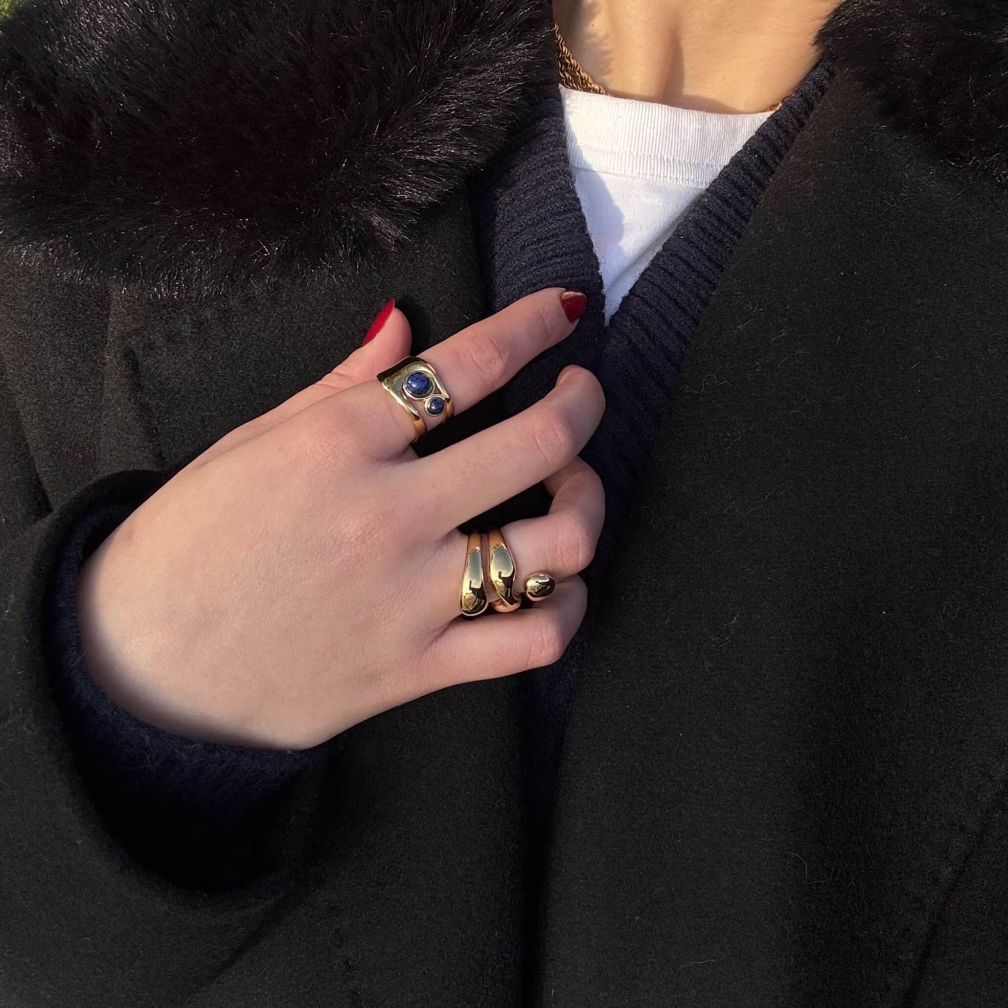 Lapis Lazuli Cuff Ring-Preorder