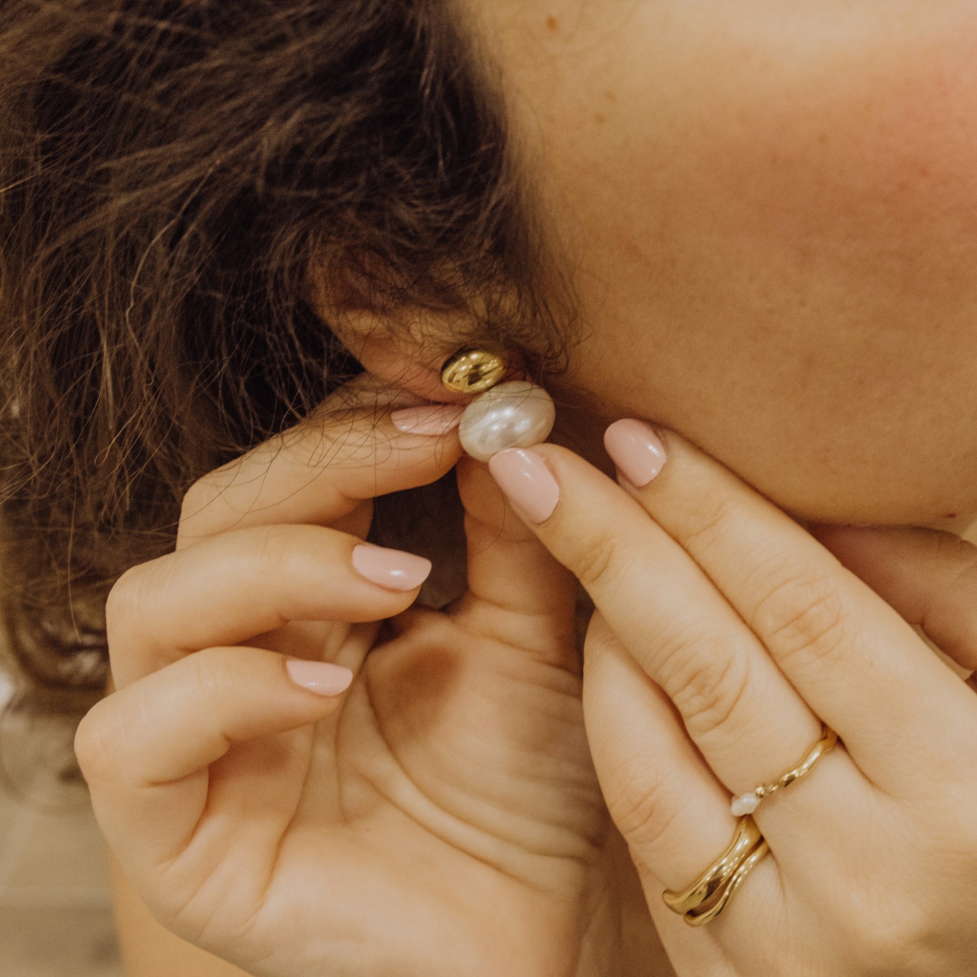 Meideya jewelry snowman pearl earrings