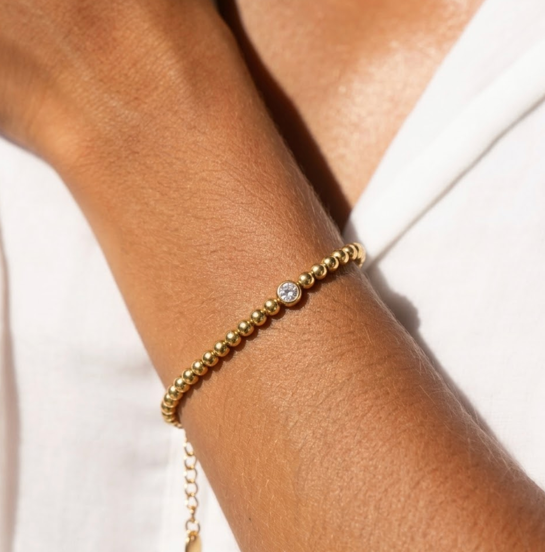 solitaire beaded bracelet