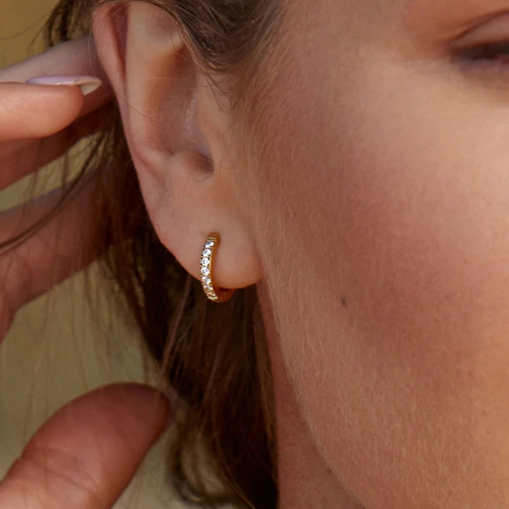 sparkling mini hoops