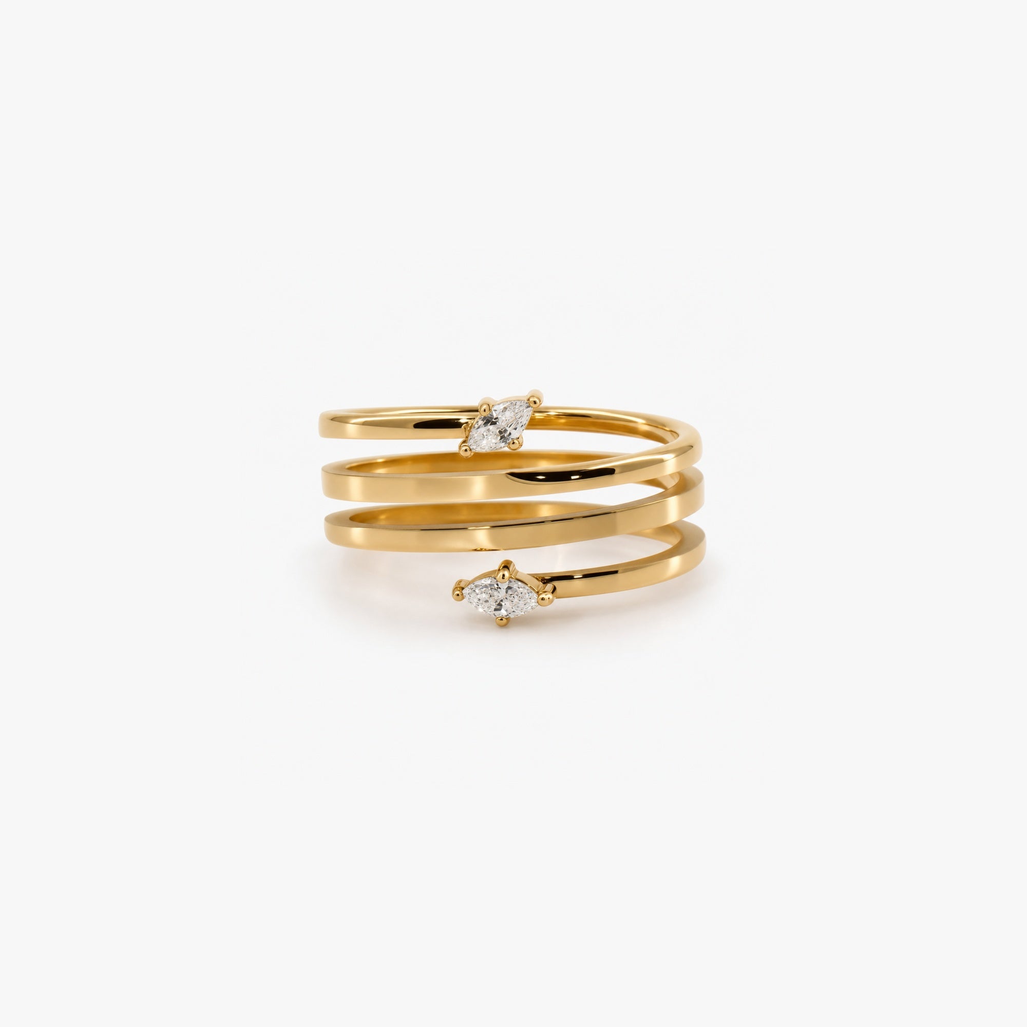 Spiral Marquise Ring