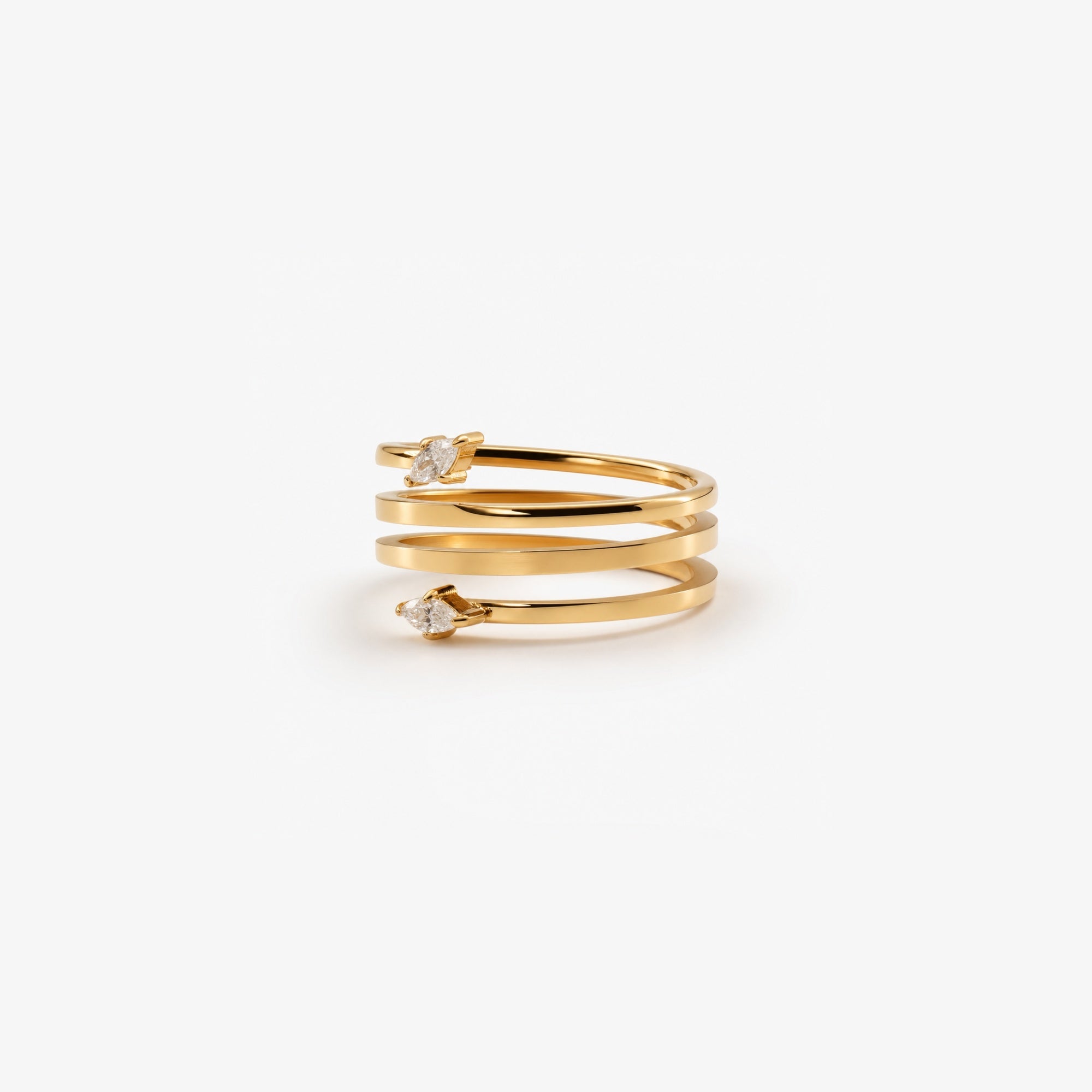 Spiral Marquise Ring