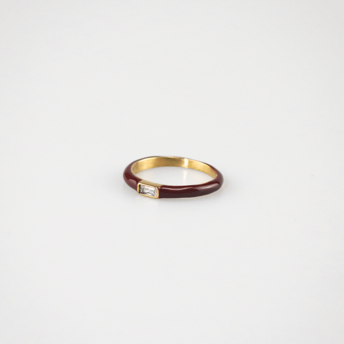 Red enamel ring